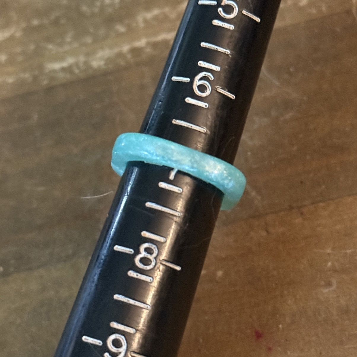 Vintage Vintage acrylic aqua shimmery square band ring Size ONE SIZE - 2 Thumbnail