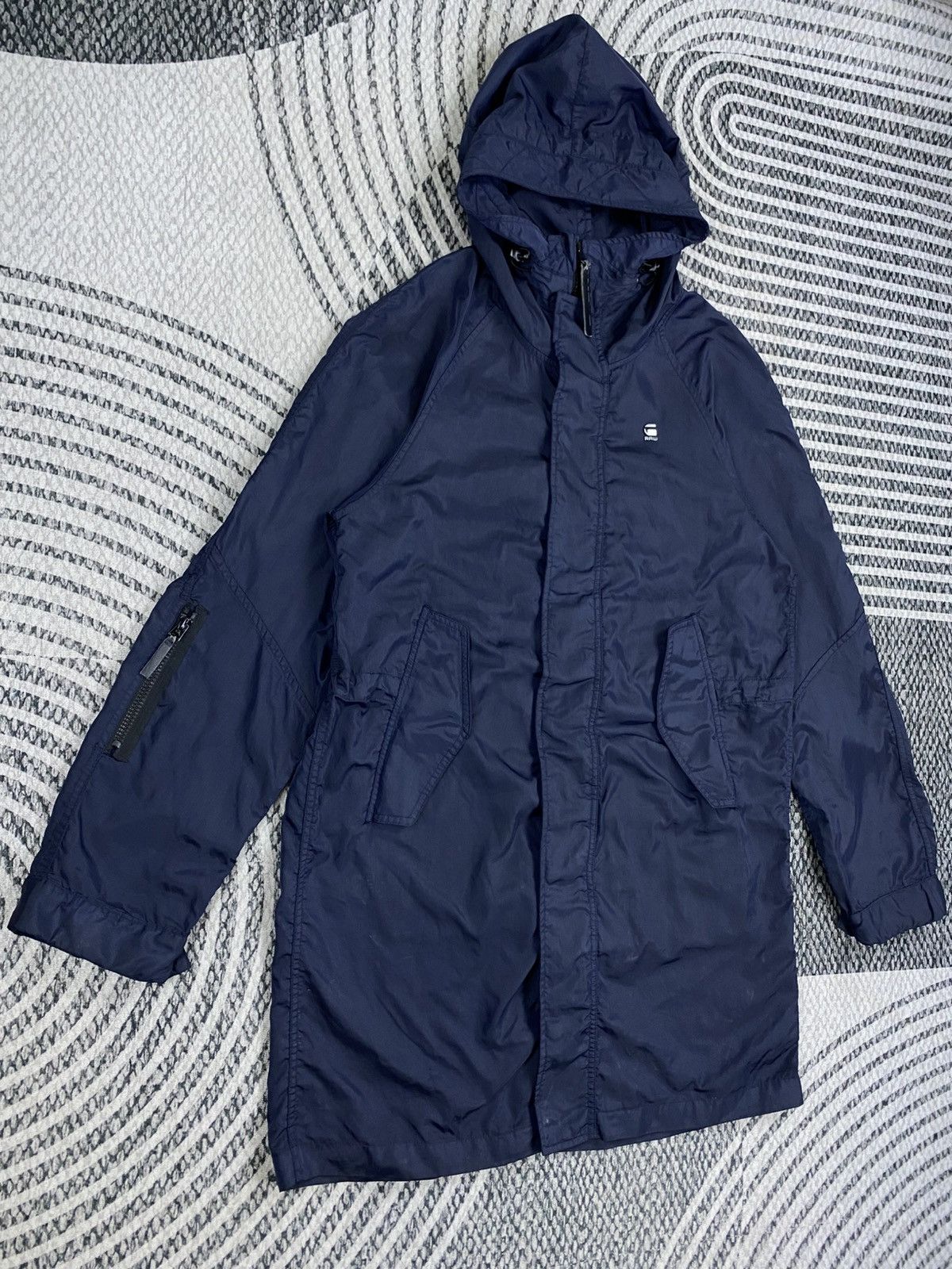 G-Star Vintage G-Star Raw Navy Hooded Long Parka Size US M / EU 48-50 / 2 - 3 Thumbnail