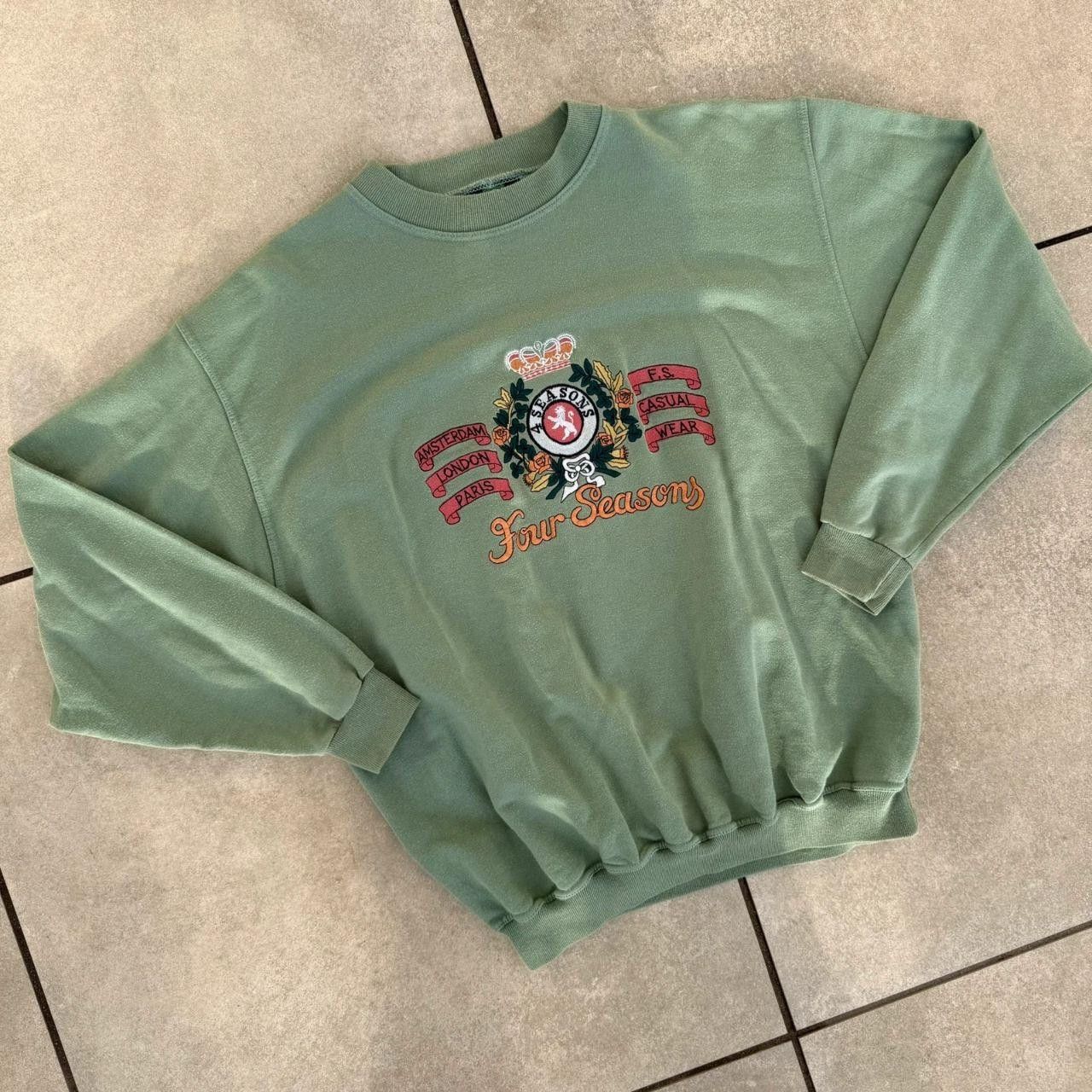 Vintage Vintage 90s Embroidered Crewneck Sweatshirt Four Seasons Size US L / EU 52-54 / 3 - 2 Thumbnail