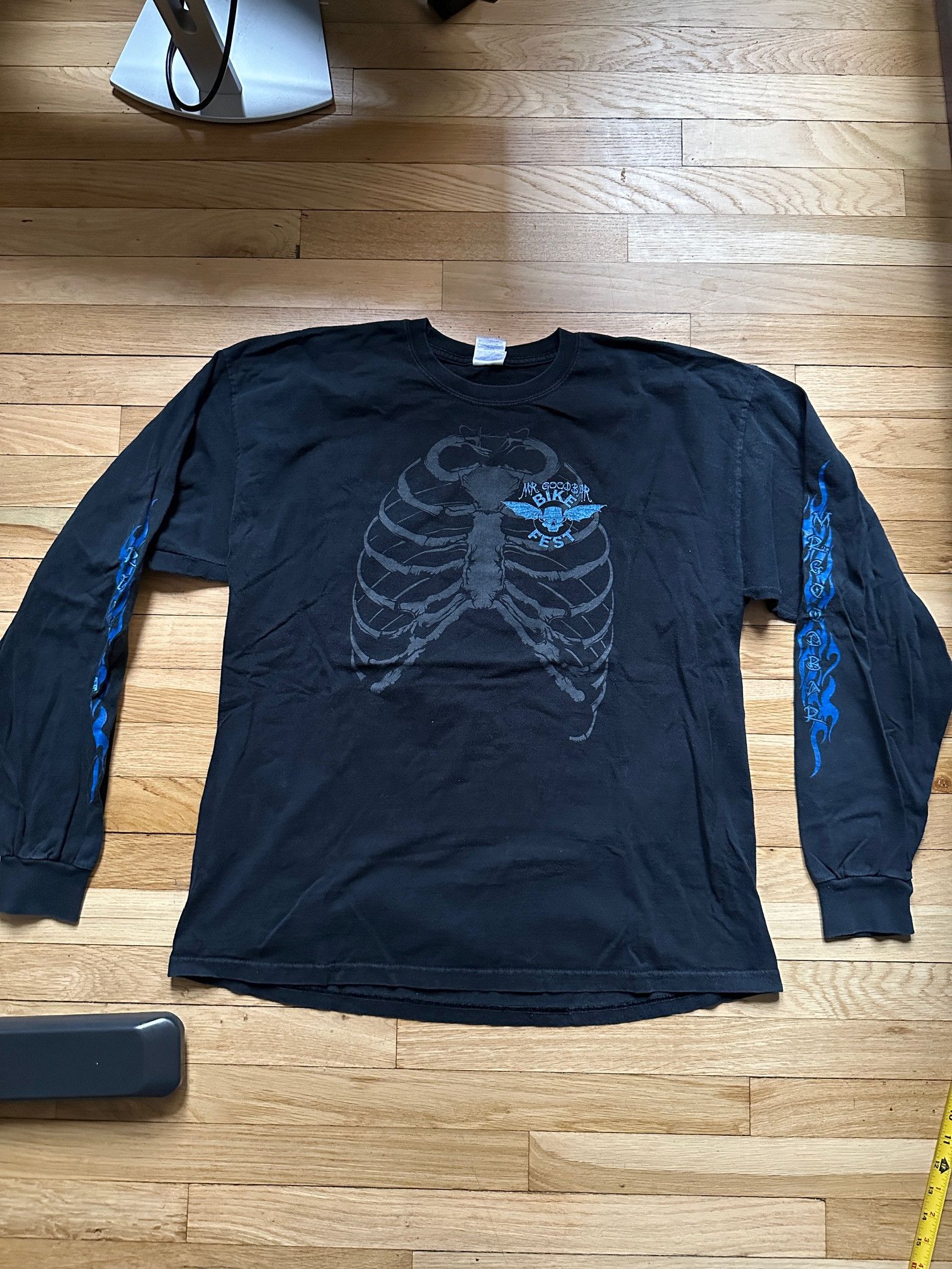 Vintage Mr. Goodbar Bike Fest 2007 Motorcycle Skull Skeleton Black Size US XL / EU 56 / 4 - 1 Thumbnail