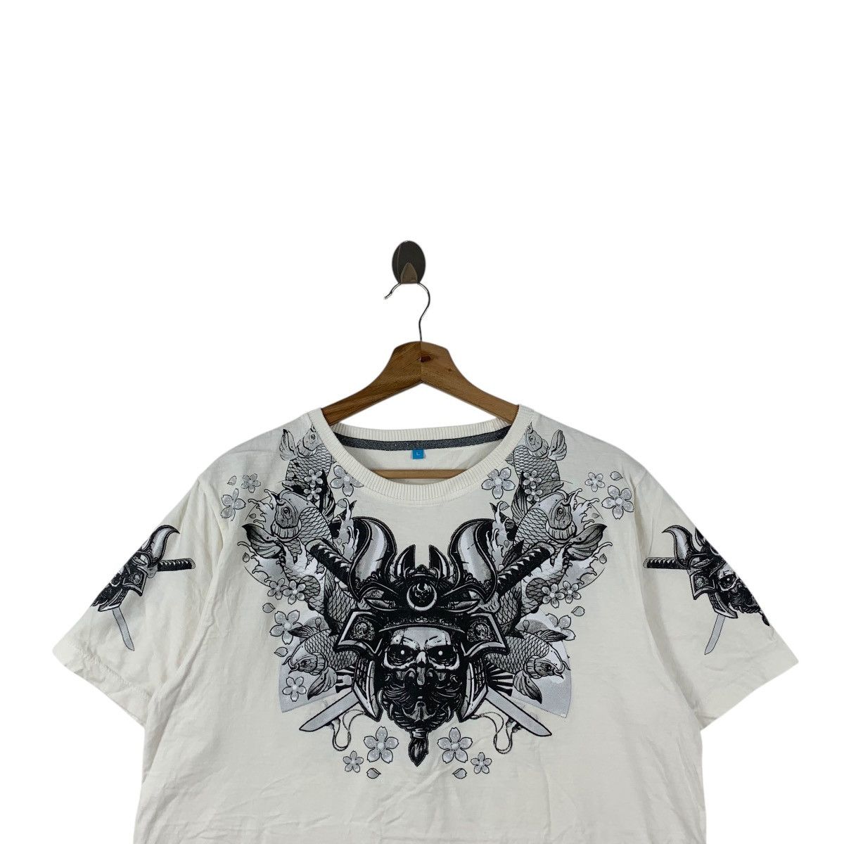 Other SUKAJAN T SHIRTS Samurai Skull Koi Japan Souvenir Tee Shirt Size M / US 6-8 / IT 42-44 - 2 Thumbnail