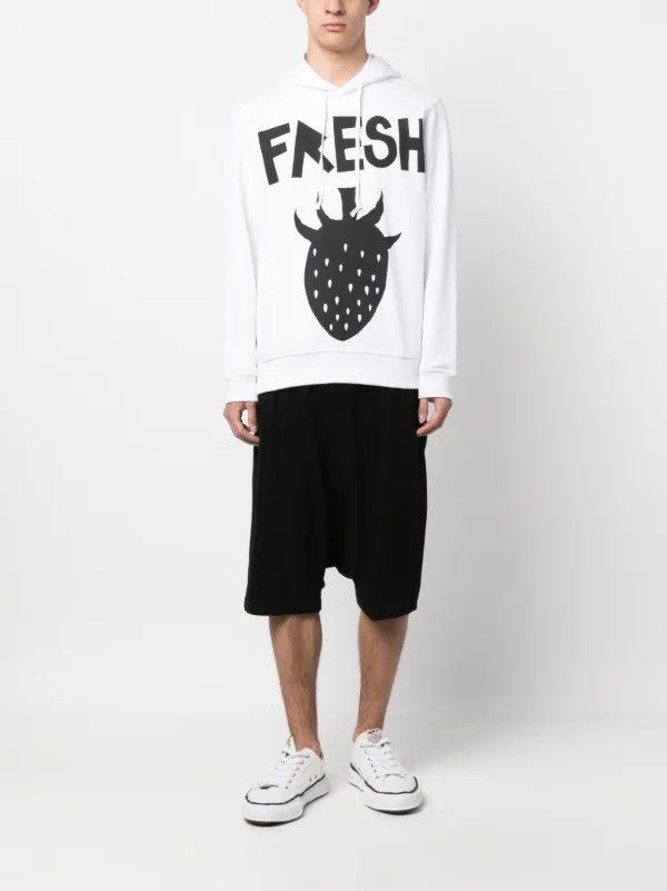 Comme des Garcons Comme des Garcons Fresh Logo White Drawsting Cotton Hoodie Size US L / EU 52-54 / 3 - 1 Thumbnail