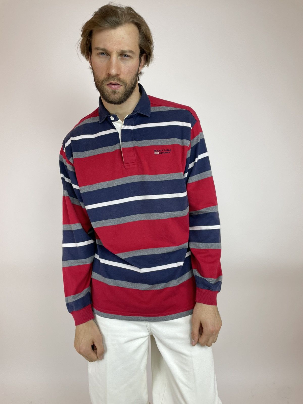 Other GANT USA SPORT Rugby striped polo long sleeve Mens size XL Size US L / EU 52-54 / 3 - 4 Thumbnail