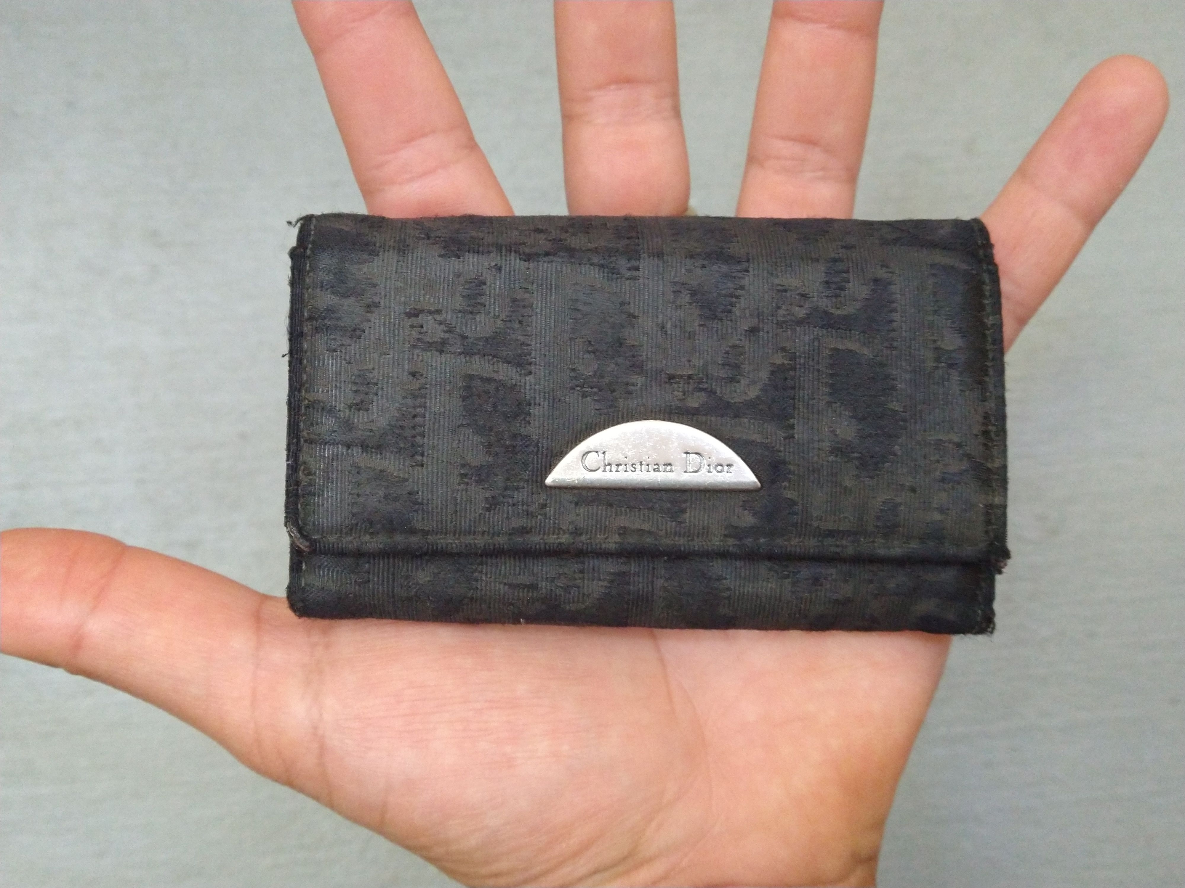 Christian Dior Monsieur Christian Dior Wallet Black Canvas Nylon Leather Monogram Size ONE SIZE - 15 Thumbnail