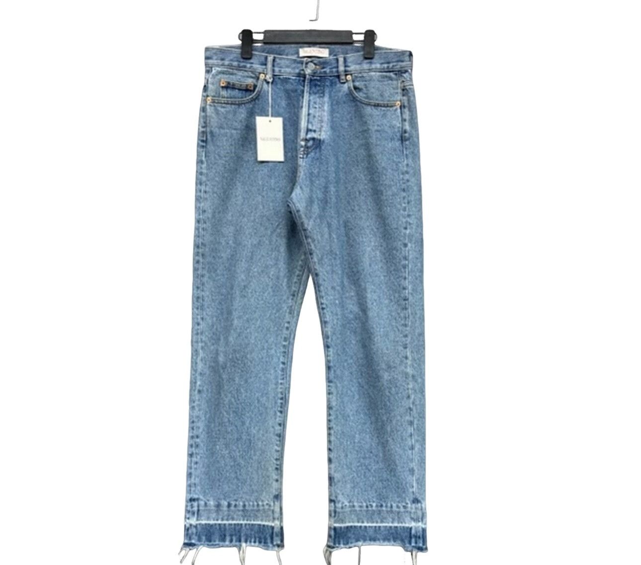 Valentino Valentino Raw Hem Distressed Denim Jeans 33 Size US 33 - 1 Thumbnail