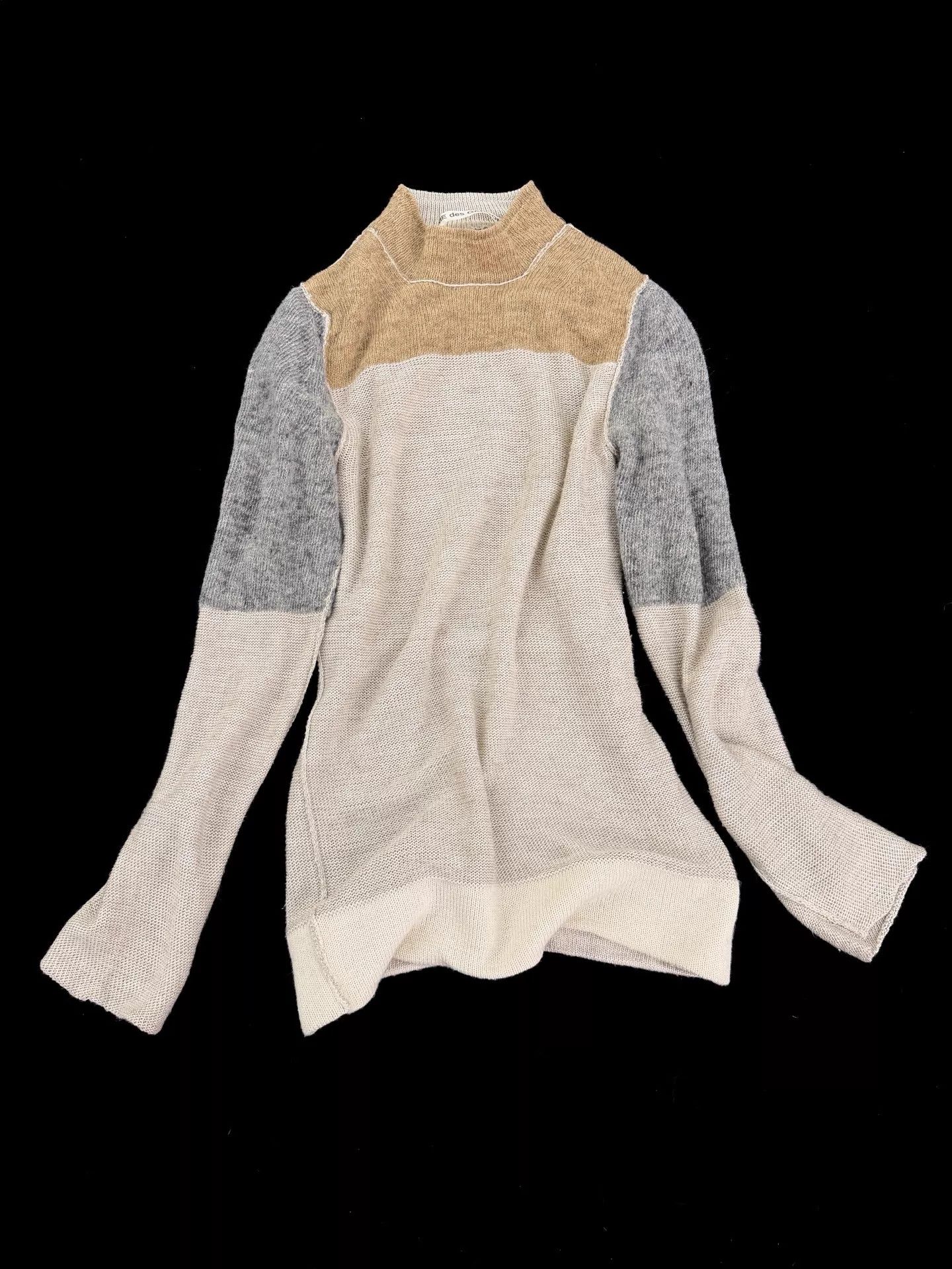 Comme des Garcons CDG 1998F Silk-Linen Top w/DoubleWool Shoulder/Arm&Hem F Size ONE SIZE - 1 Thumbnail