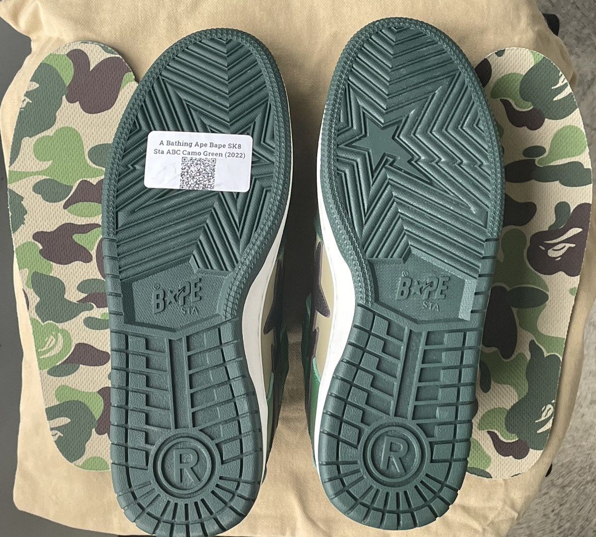 Bape A Bathing Ape Bape SK8 Sta ABC Camo Green (2022) Size US 8 / EU 41 - 6 Thumbnail