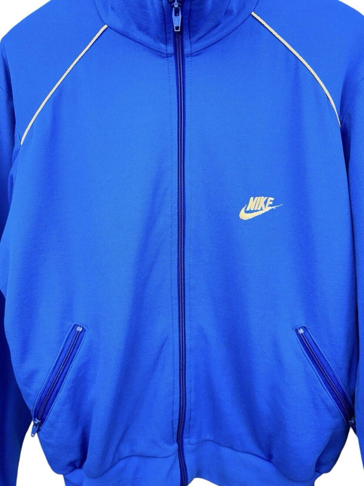 Nike Vintage Nike 1970s Blue White Track Jacket USA Sz XL RARE Size US XL / EU 56 / 4 - 4 Thumbnail