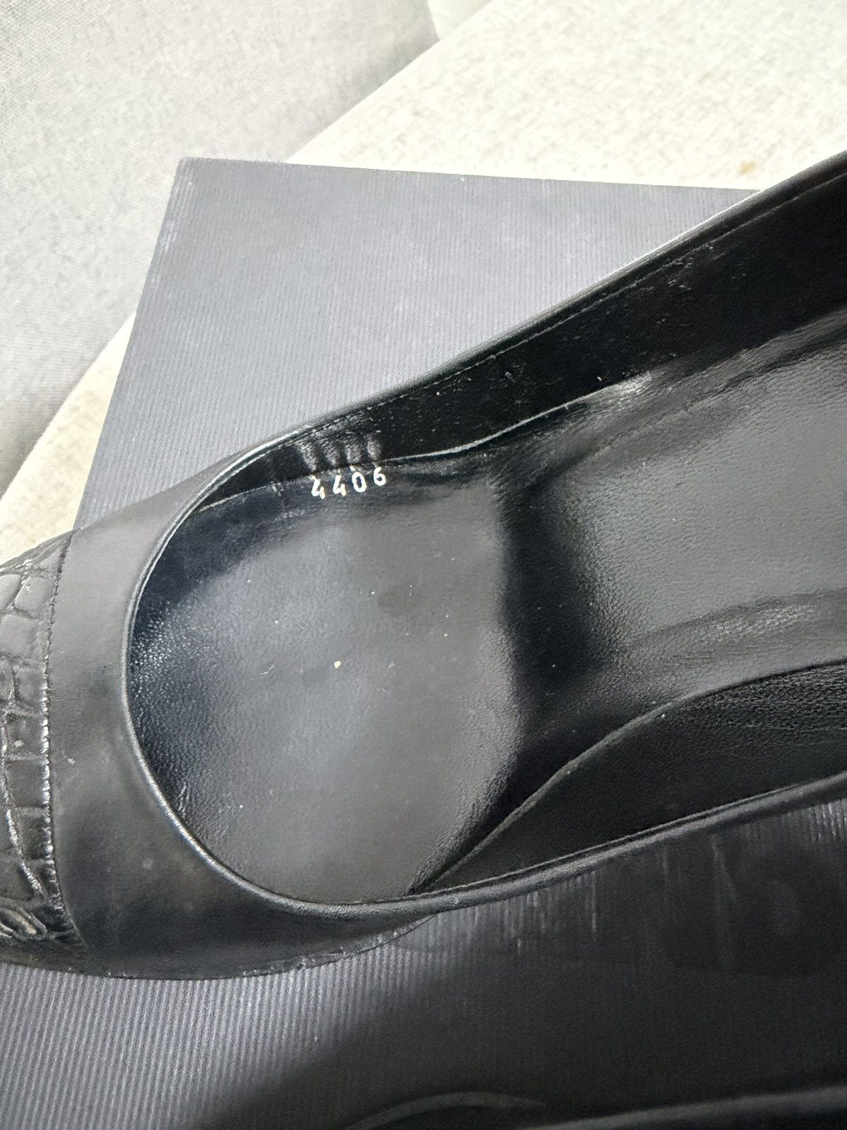 Jil Sander Jil Sander Black Leather Heels with Embossed Toe 38 Size Size US 8 / IT 38 - 7 Thumbnail