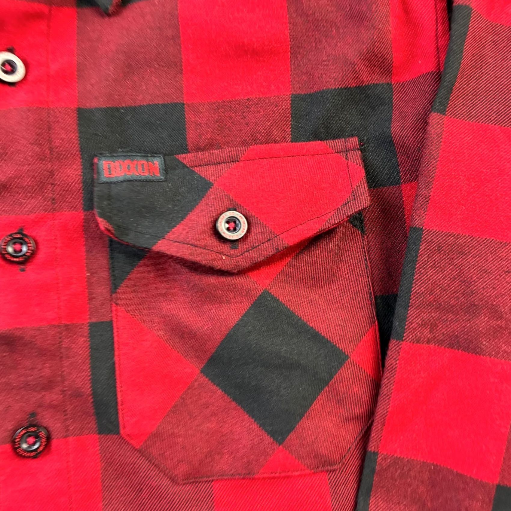 Vintage Dixxon Shirt Mens Small Red Buffalo Plaid Flannel Button-Up Shirt Size US S / EU 44-46 / 1 - 5 Thumbnail