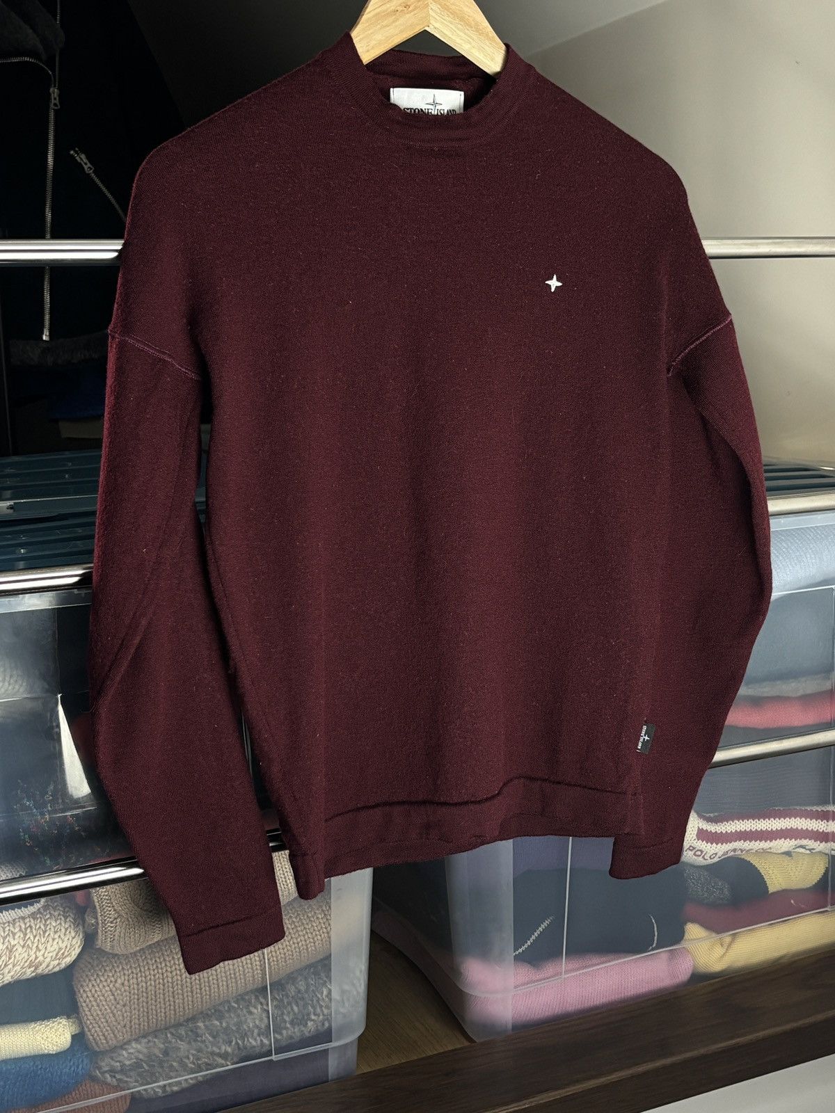 Stone Island Stone Island burgundy sweater Size S / US 4 / IT 40 - 2 Thumbnail