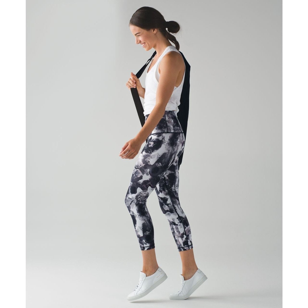 Lululemon Lululemon Wunder Under Crop Hi-Rise Obscurred Black Dusty Ma Size 28" / US 6 / IT 42 - 10 Thumbnail
