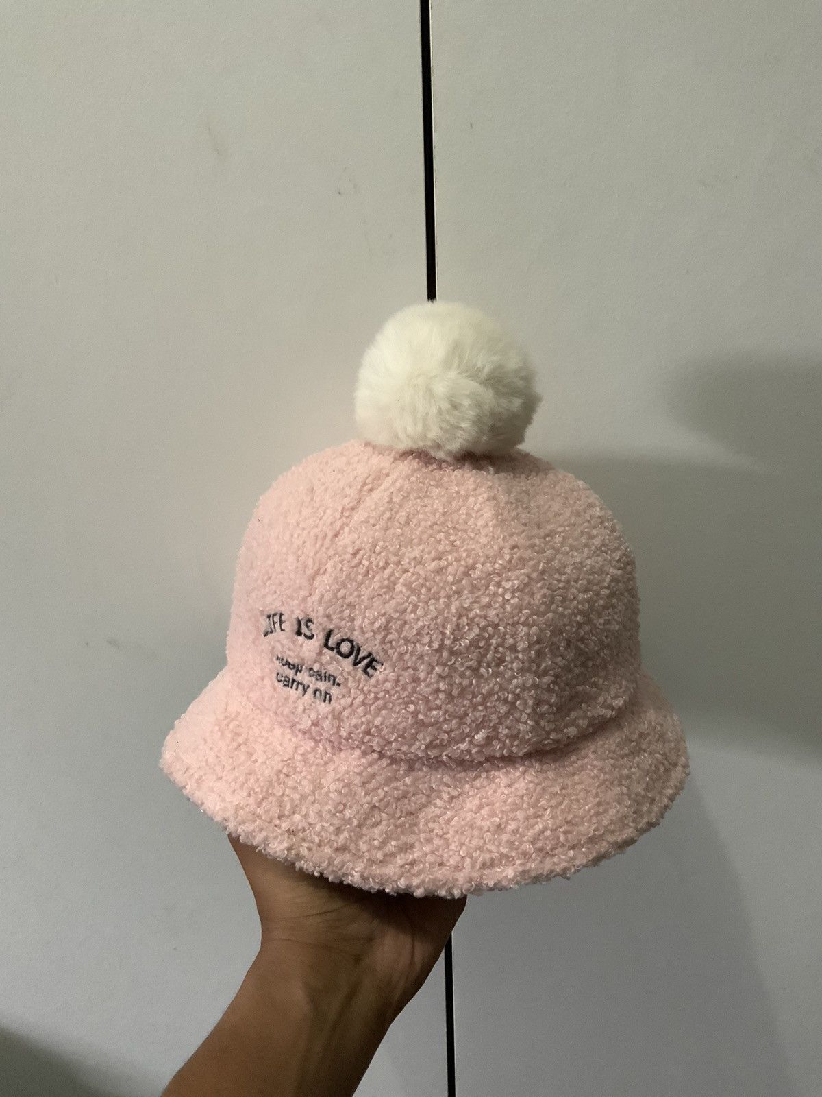 If Six Was Nine Life is Love Gohap Mohair Fur Pink Hat Size ONE SIZE - 2 Thumbnail