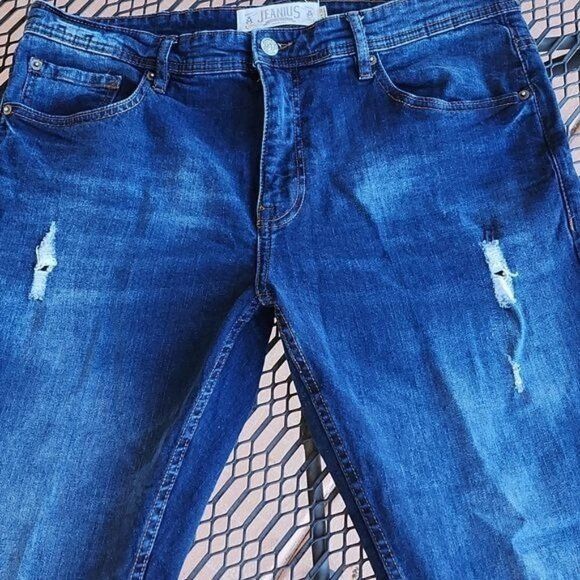 Akademiks Akademiks Jeanius Distressed Sz. 36x32 Blue Jeans Size US 36 / EU 52 - 2 Thumbnail