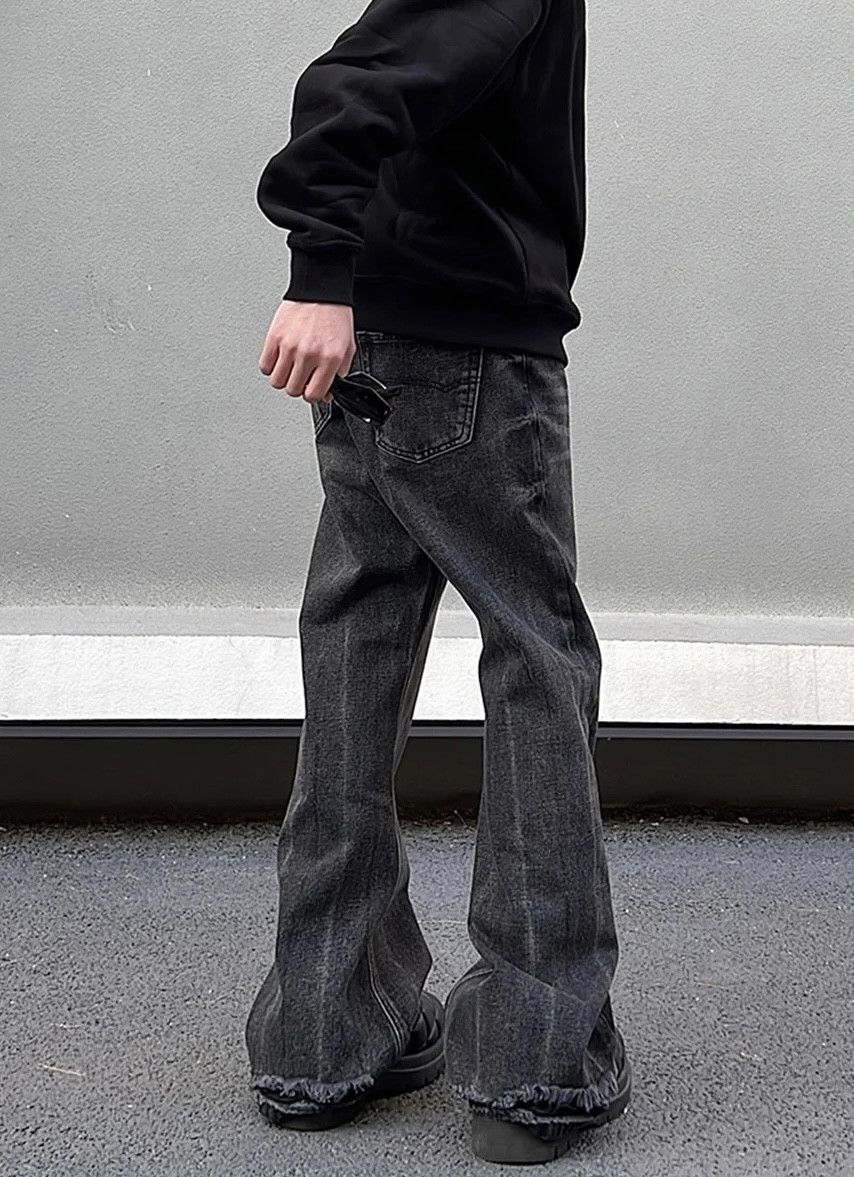 Jean Men Black Straight-leg Jeans Size US 31 - 4 Thumbnail