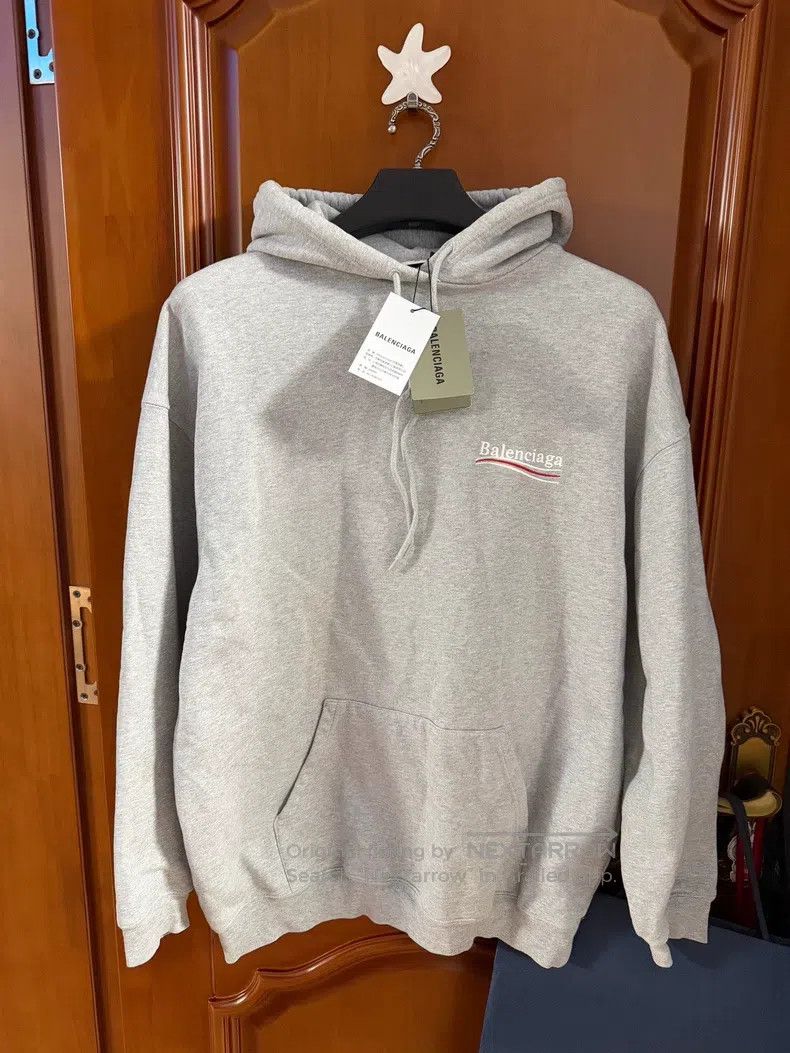 Balenciaga Balenciaga Grey Coke Embroidered Sweatshirt Size US M / EU 48-50 / 2 - 1 Thumbnail
