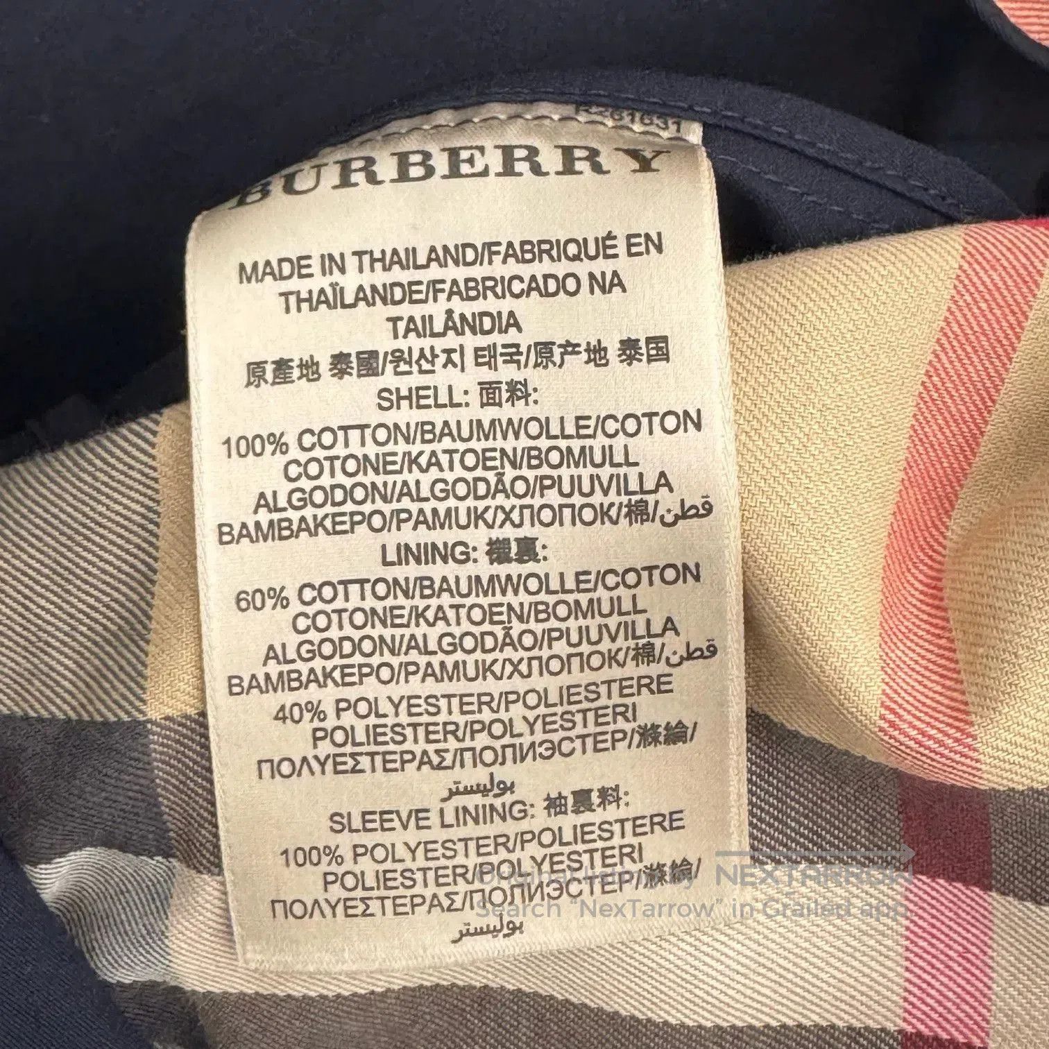 Burberry Burberry Navy Check Lined Trench Coat. Size S / US 4 / IT 40 - 5 Thumbnail