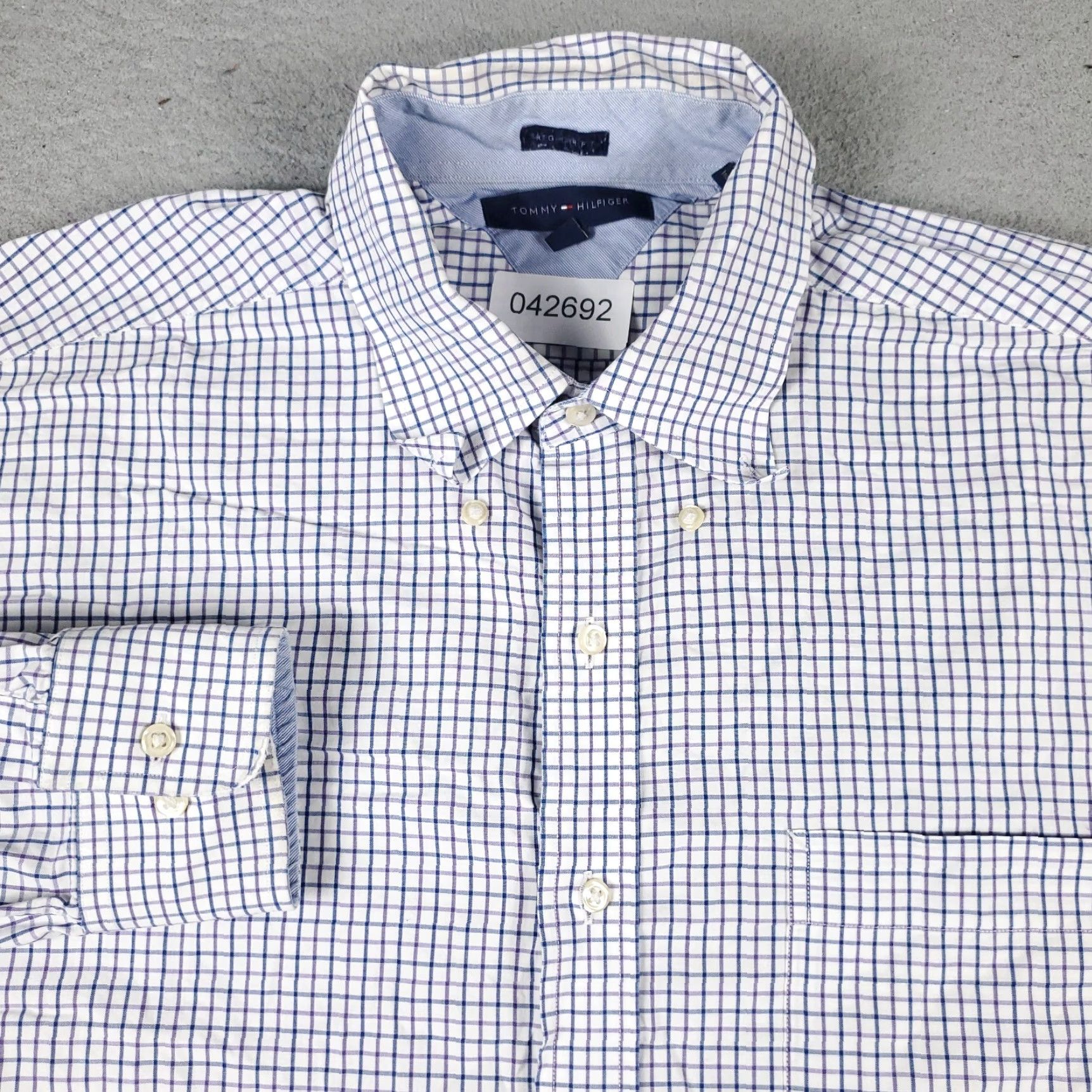 Tommy Hilfiger Tommy Hilfiger Shirt Mens Large Blue Check Casual Button Up Long Sleeve Size US L / EU 52-54 / 3 - 2 Thumbnail