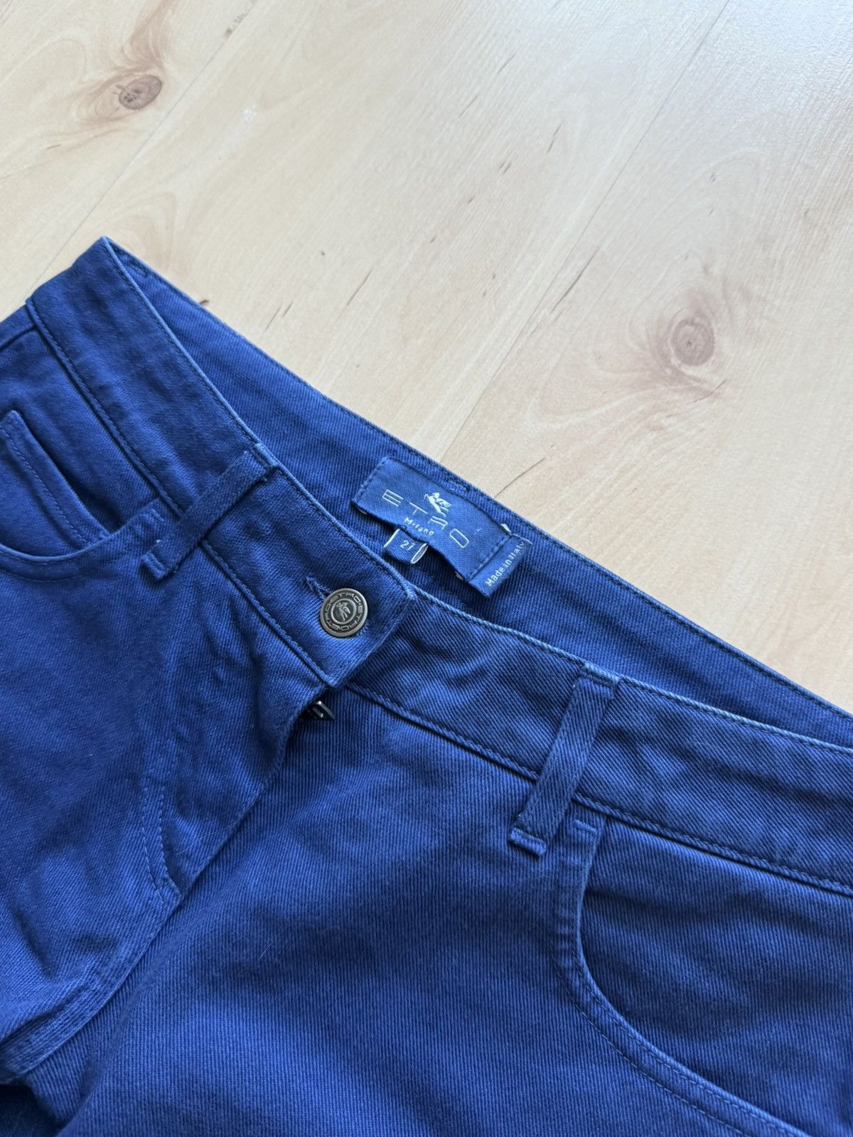 Etro Etro Milano bootcut vintage denim jeans deep blue Size 27" / US 4 / IT 40 - 4 Thumbnail