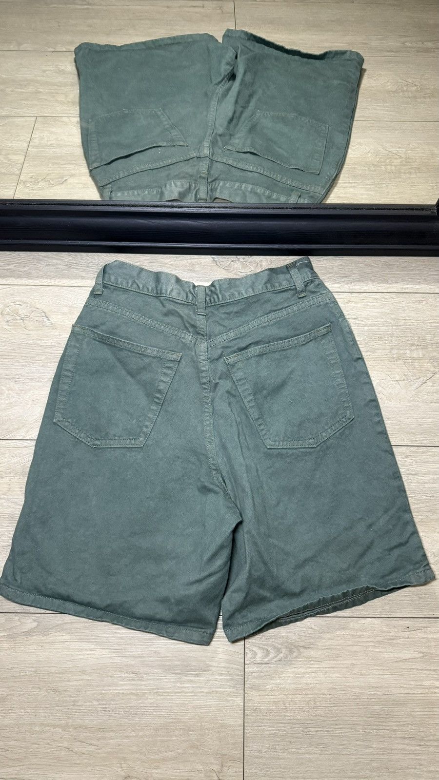 Gap Y2K 2000s Green Gap Stone Wash Relaxed Fit Jean Short Jorts Size 28" / US 6 / IT 42 - 6 Thumbnail