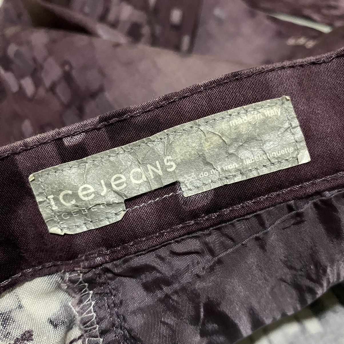 Iceberg × Vintage Icejeans by Iceberg Printed Streach Jeans Size 28" / US 6 / IT 42 - 10 Thumbnail