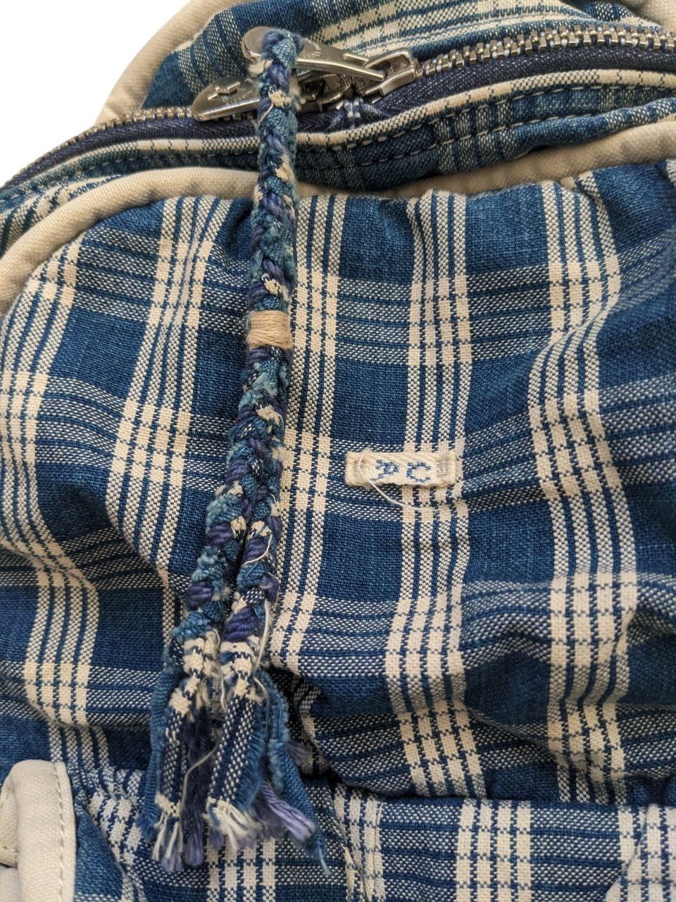 Porter Classic BLUE INDIGO TARTAN STYLE PORTER CLASSIC SMALL BACKPACK Size ONE SIZE - 4 Thumbnail