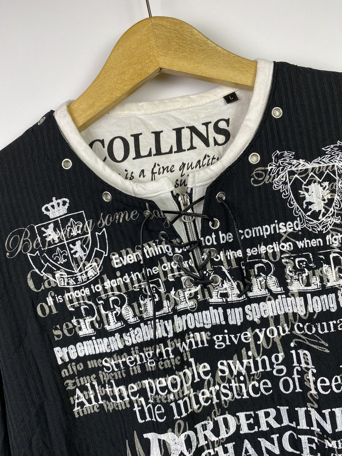 Hysteric Glamour vkei poem lace up longsleeve collins Size US M / EU 48-50 / 2 - 3 Thumbnail