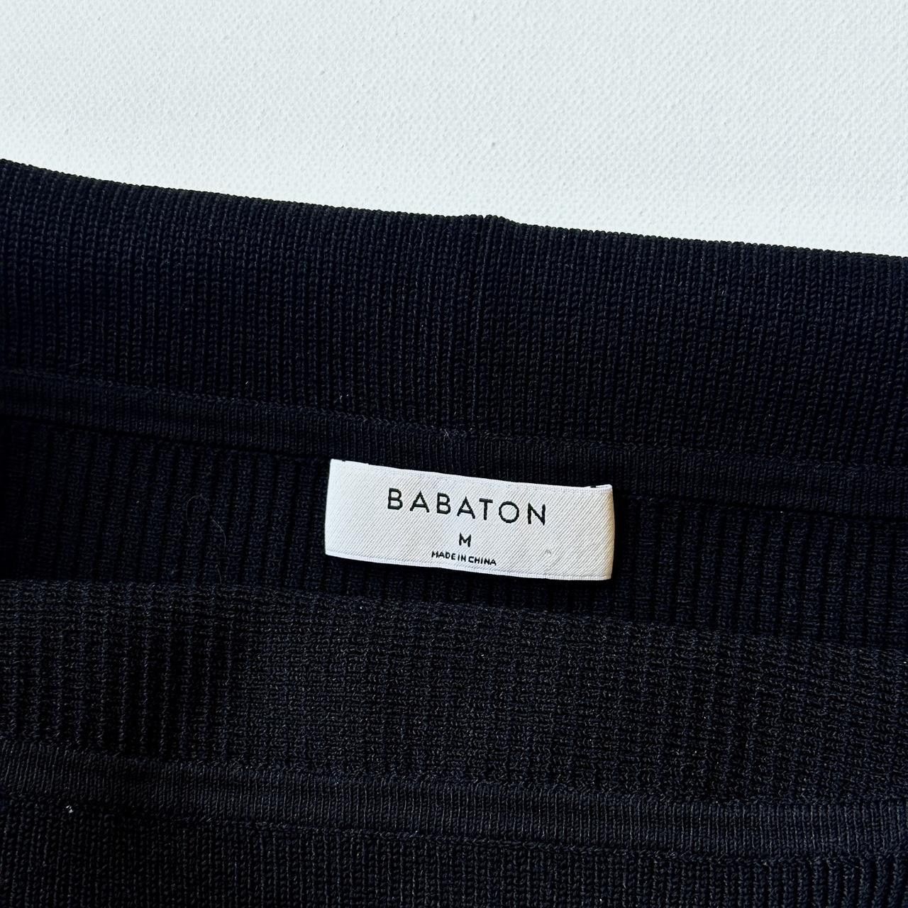 Aritzia Babaton Aritzia Sculpt Knit Black Ribbed Off Shoulder Top Size S / US 4 / IT 40 - 7 Thumbnail