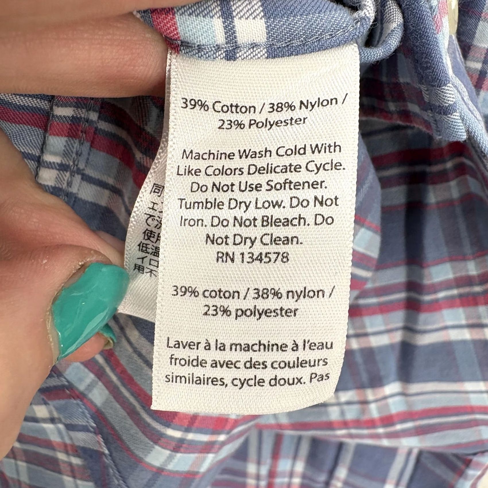 Vineyard Vines Vineyard Vines Murray Shirt Mens L Blue Plaid Long Sleeve Button-Up Chest Pockets Casual 90s Theme not provided Size US L / EU 52-54 / 3 - 6 Thumbnail