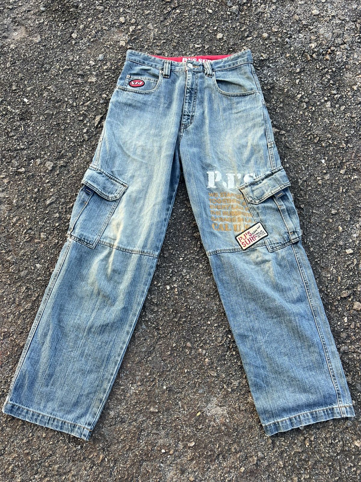 JNCO Vintage PJ’S SURF cargo Baggy Denim Size US 31 - 1 Thumbnail