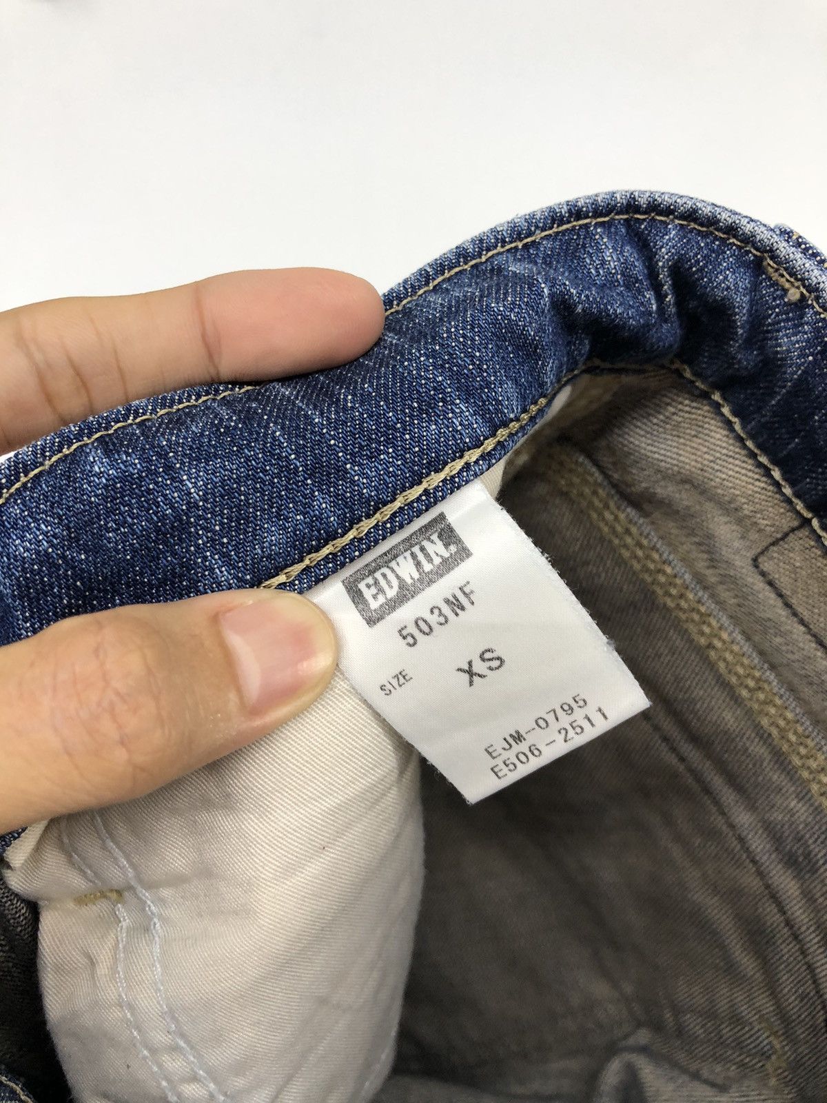 Edwin × Vintage Vintage Edwin Distressed Faded Blue Jeans Size US 28 / EU 44 - 24 Thumbnail
