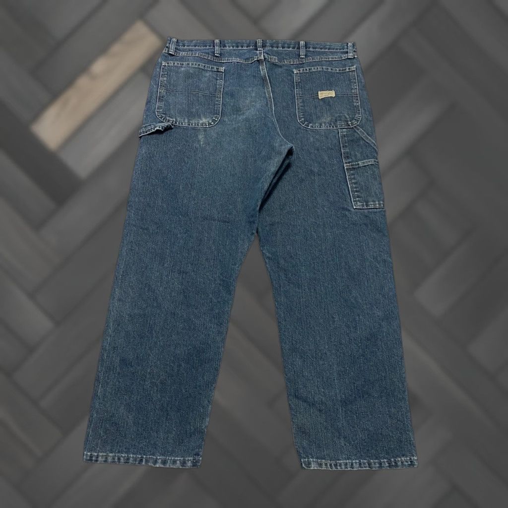 Wrangler Wrangler Carpenter Jeans Mens 42x30 Blue Denim Work Utility Pants Relaxed Jeans Size US 42 / EU 58 - 1 Thumbnail