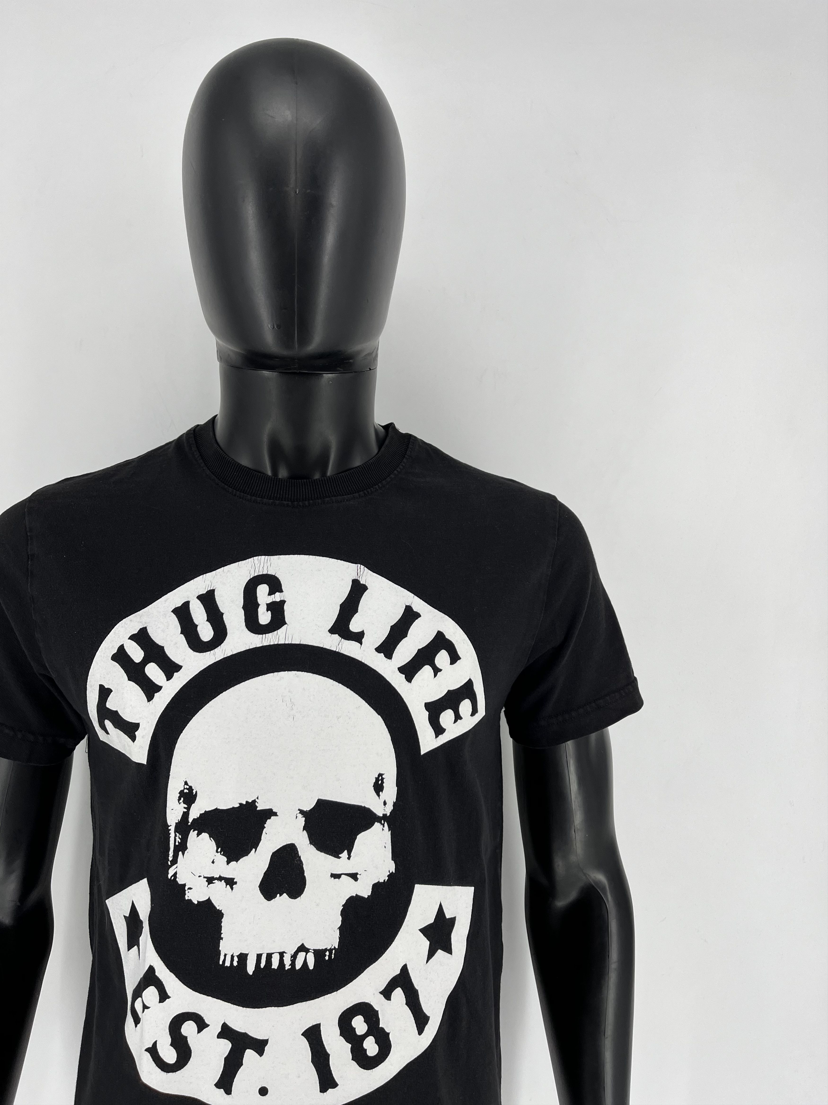 Band Tees × Vintage Vintage Y2k Thug Life vintage USA streetwear tee Skull tee Size US M / EU 48-50 / 2 - 7 Thumbnail