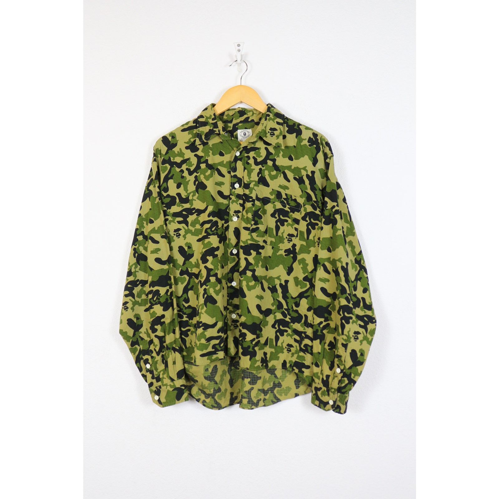 Bape Vintage BAPE Full Camo Mad Face Shirt A Bathing Ape 90s Size US M / EU 48-50 / 2 - 1 Thumbnail