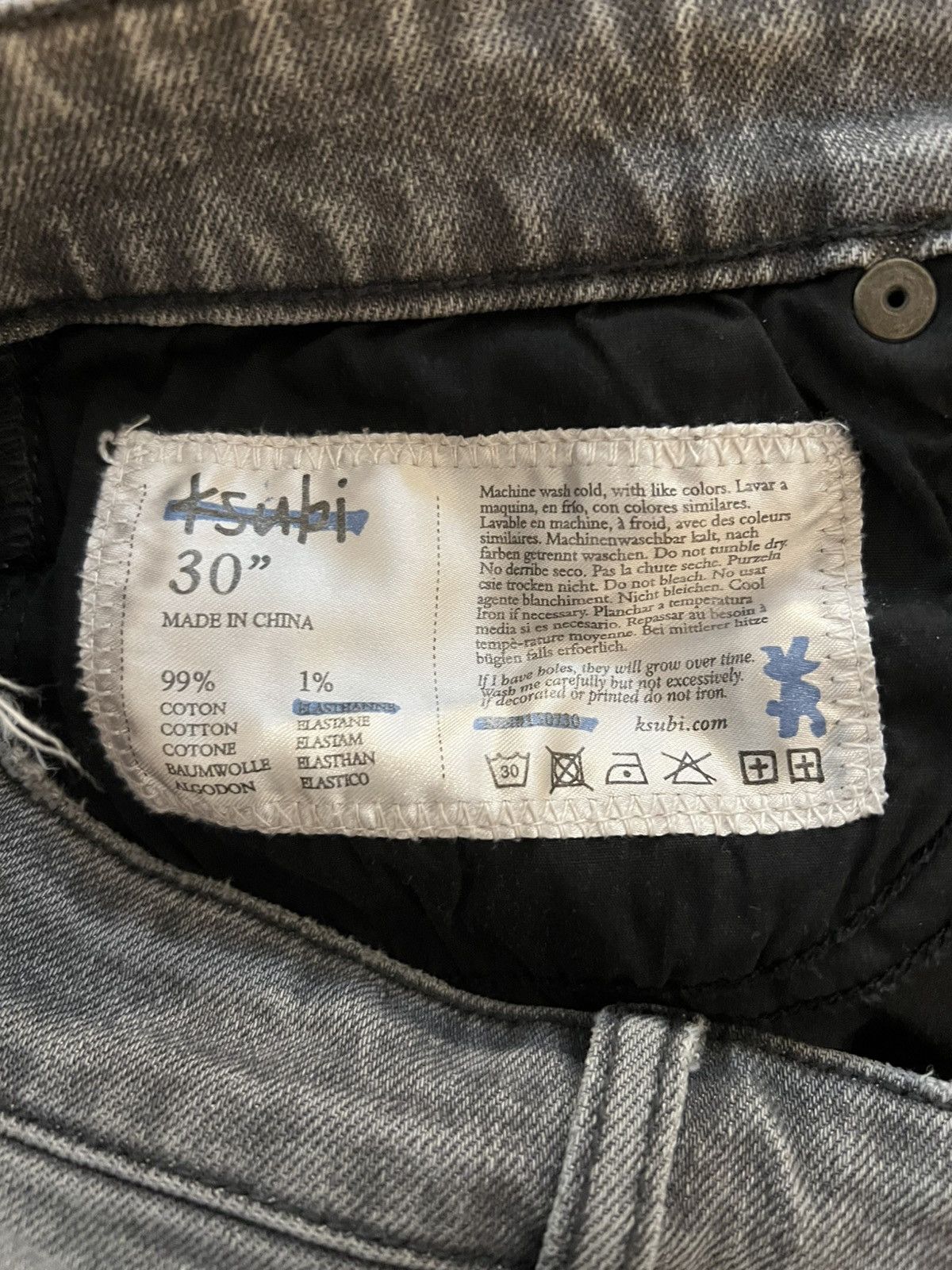 Ksubi Ksubi Jeans Grey Chitch Smokescreen Size US 30 / EU 46 - 7 Thumbnail