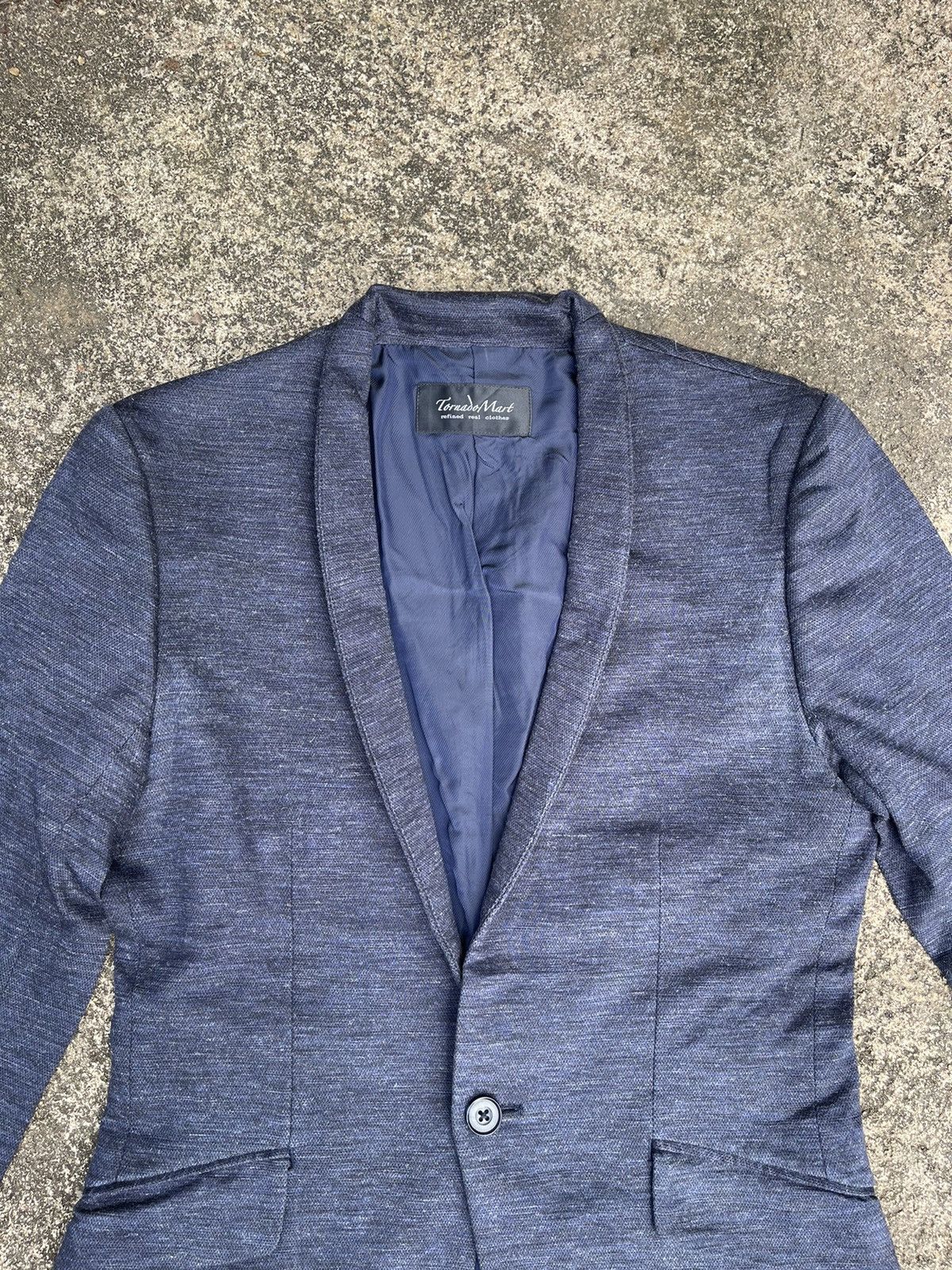 Tornado Mart Tornado Mart Textured Knit Blazer 4 Japan Slim Fit Size US M / EU 48-50 / 2 - 2 Thumbnail
