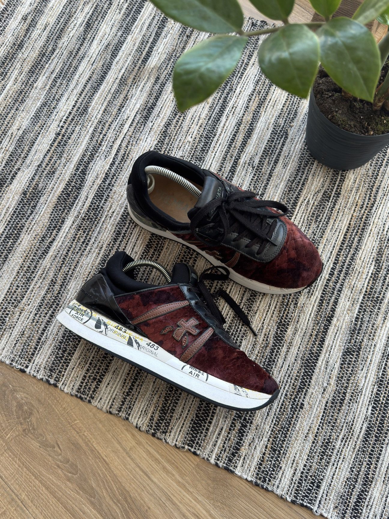 Premiata PREMIATA Woman’s Velour Burgundy Sneakers Shoes Size 37 Size US 6.5 / IT 36.5 - 6 Thumbnail