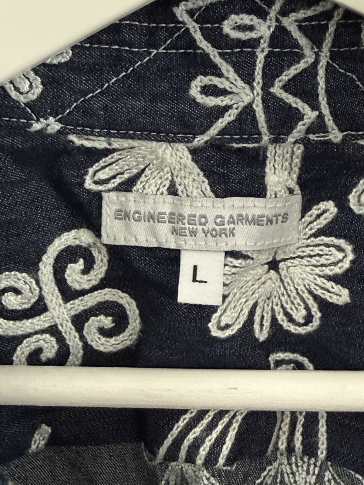 Engineered Garments Engineered Garments Embroidered Denim Shirt Size US L / EU 52-54 / 3 - 2 Thumbnail