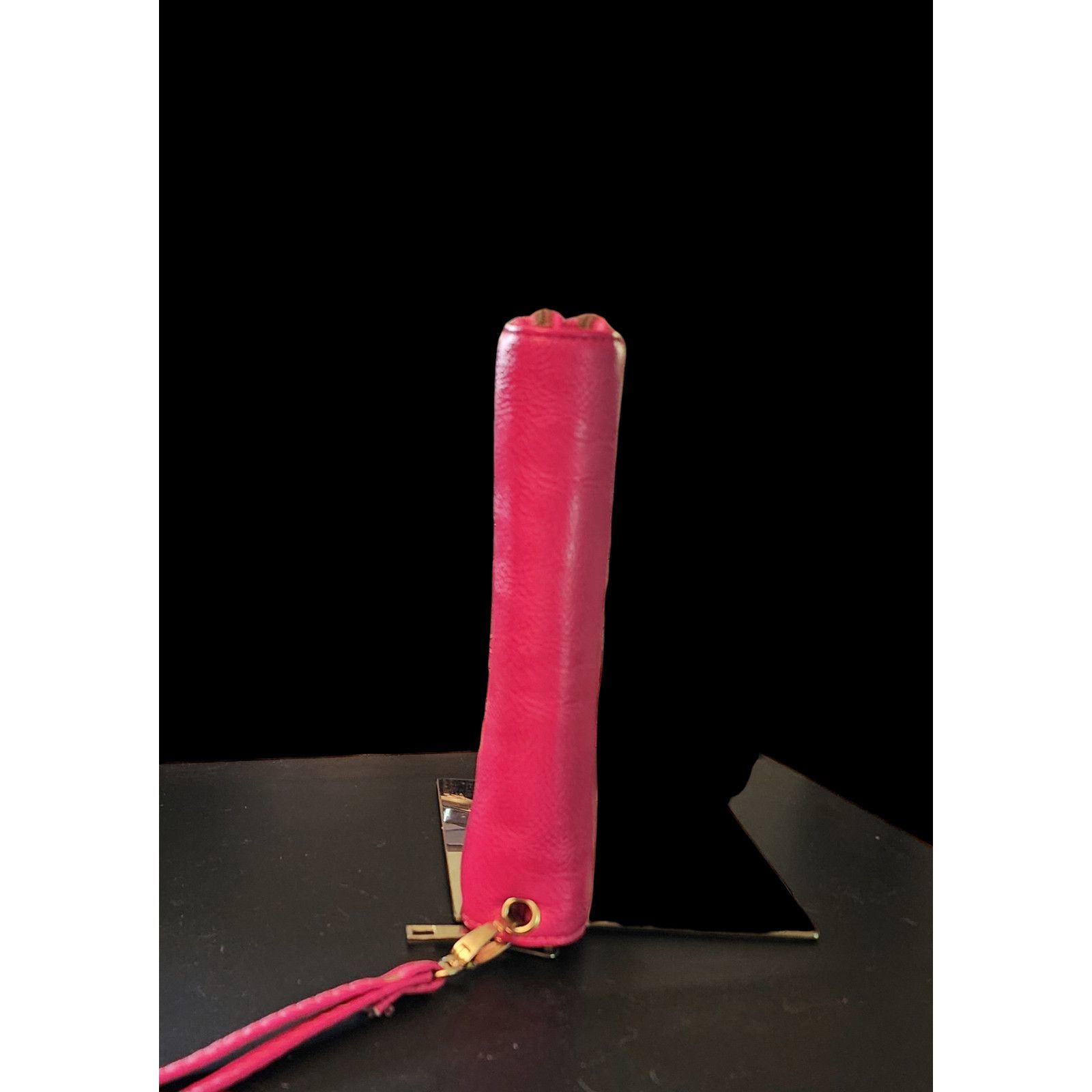 Unknown London Bright Pink faux leather clutch wristlet Size ONE SIZE - 5 Thumbnail