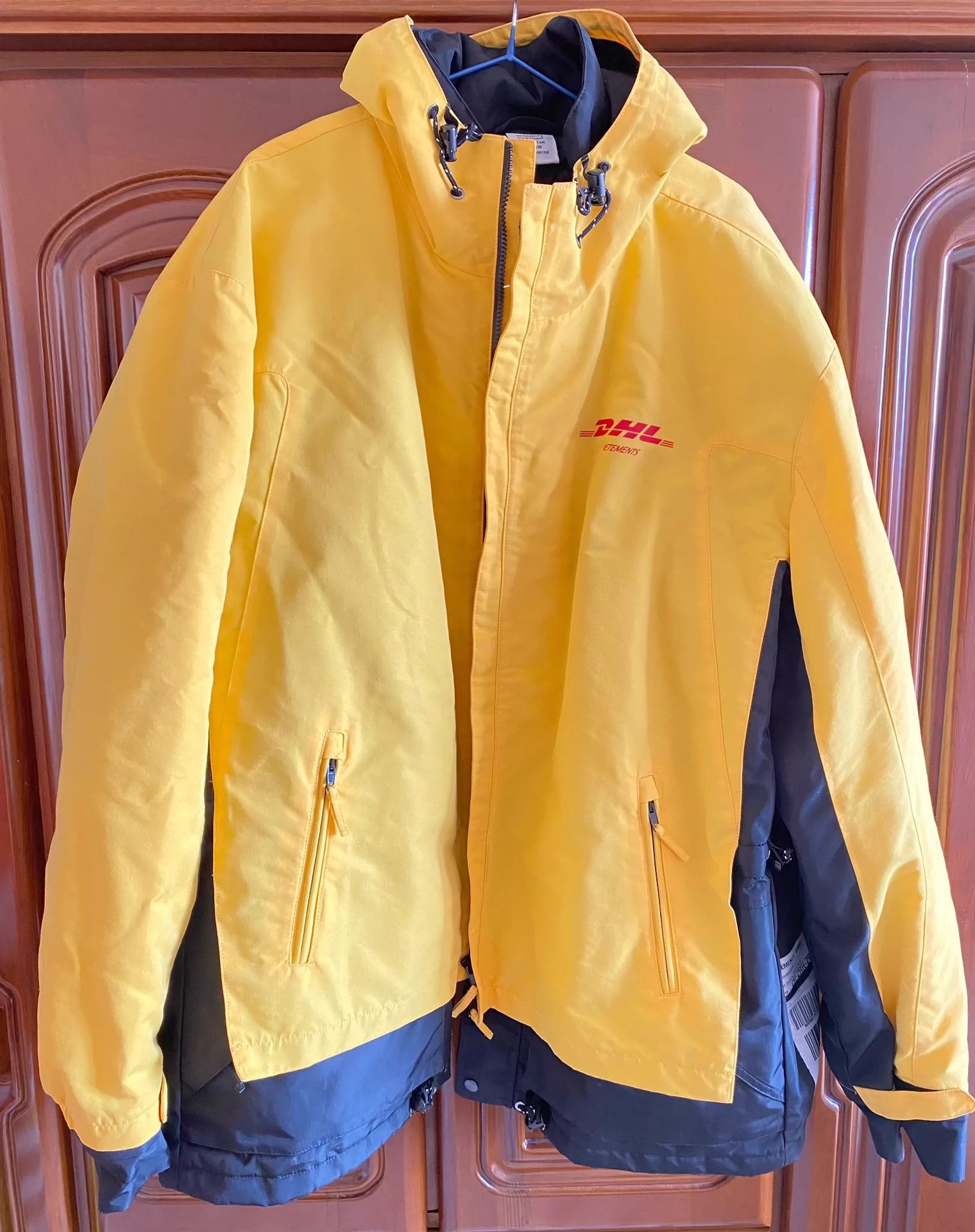 Vetements Vetements x DHL HK Limited Yellow Jacket Cotton Jacket DMC Grailed