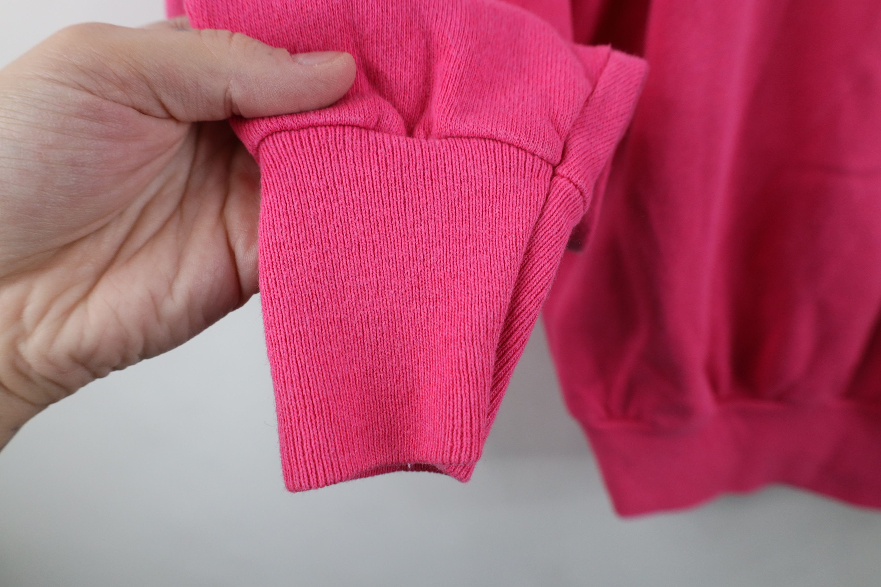 Hanes Vintage 80s Hanes Blank Raglan Crewneck Sweatshirt Pink USA Size XL / US 12-14 / IT 48-50 - 6 Thumbnail