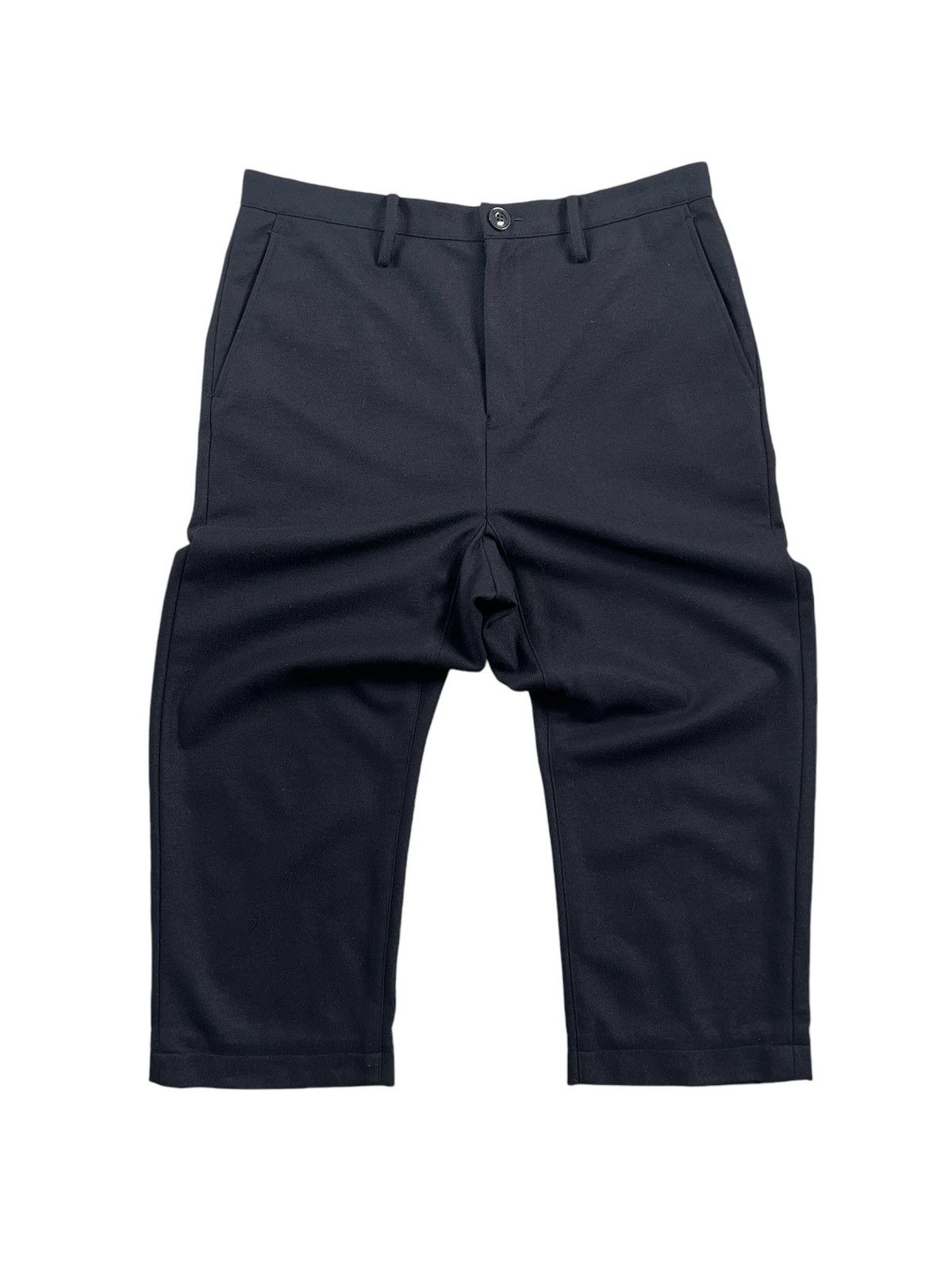 Maison MIHARA YASUHIRO Miharayasuhiro Drop Crotch Wool Cropped Pants Size US 32 / EU 48 - 1 Thumbnail