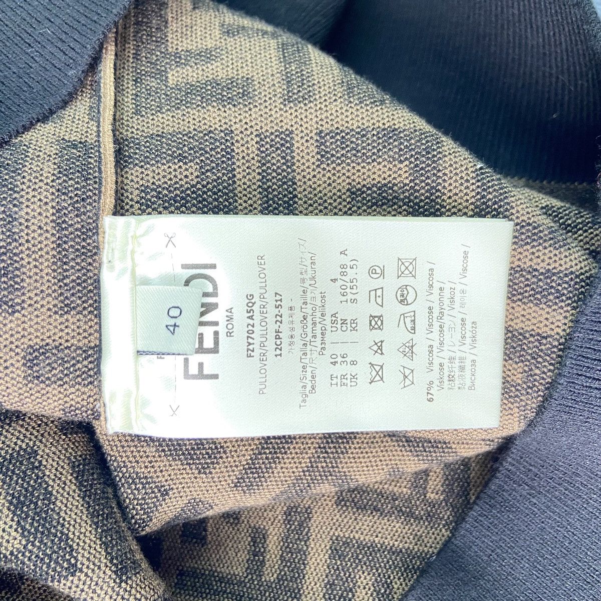 Fendi FENDI All Over Letter Print Knit Short Sleeve Top K26WX Size S / US 4 / IT 40 - 7 Thumbnail