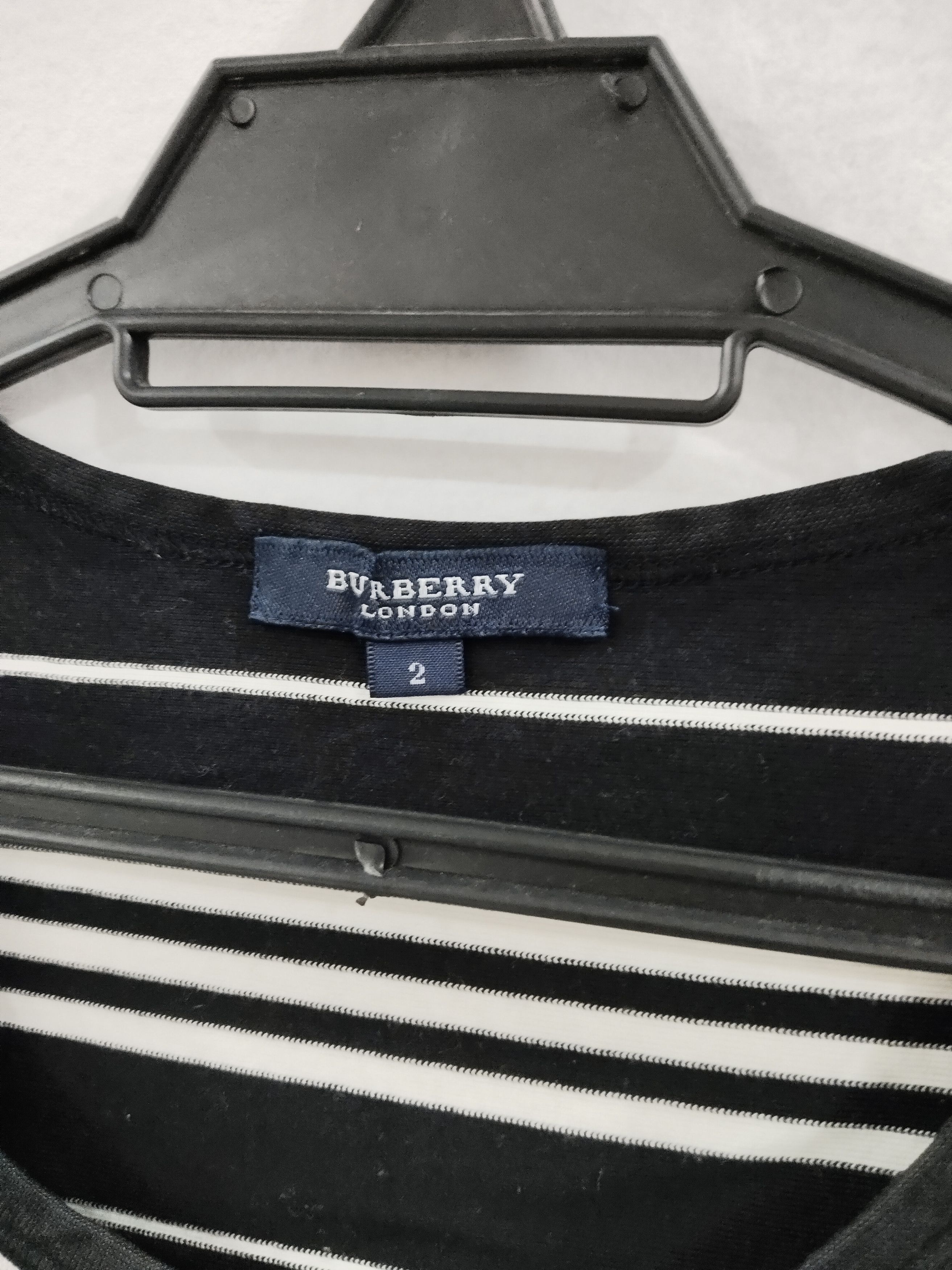Burberry × Vintage Burberry Strip Tshirt Size S / US 4 / IT 40 - 3 Thumbnail