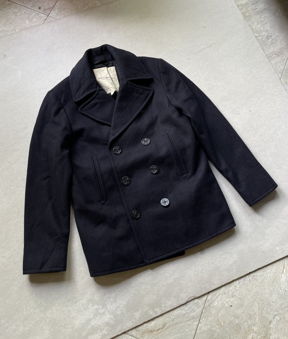 Denim & Supply Ralph Lauren Denim & Supply Ralph Lauren Wool-Blend Melton Pea Coat Size US M / EU 48-50 / 2 - 4 Thumbnail