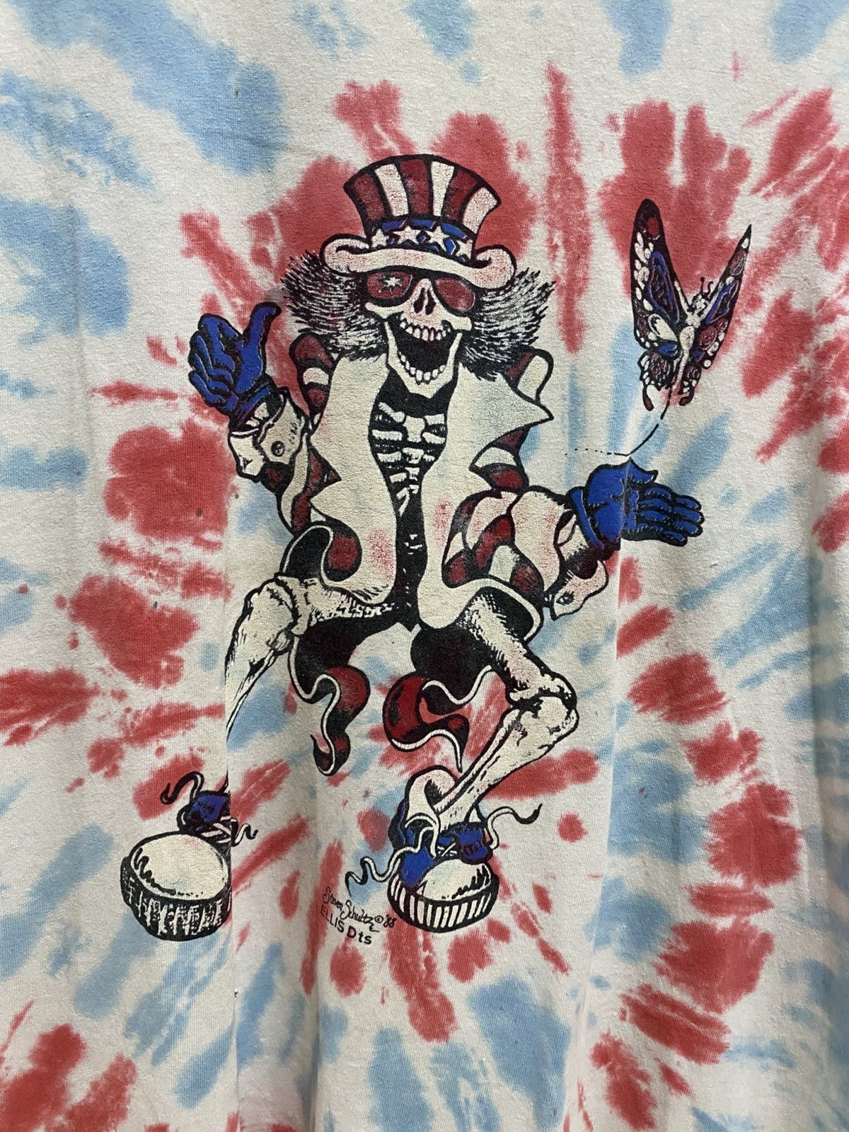 Band Tees Vtg vintage 1989 Grateful Dead Uncle Sam Tie-dye Tshirt Size US L / EU 52-54 / 3 - 7 Thumbnail