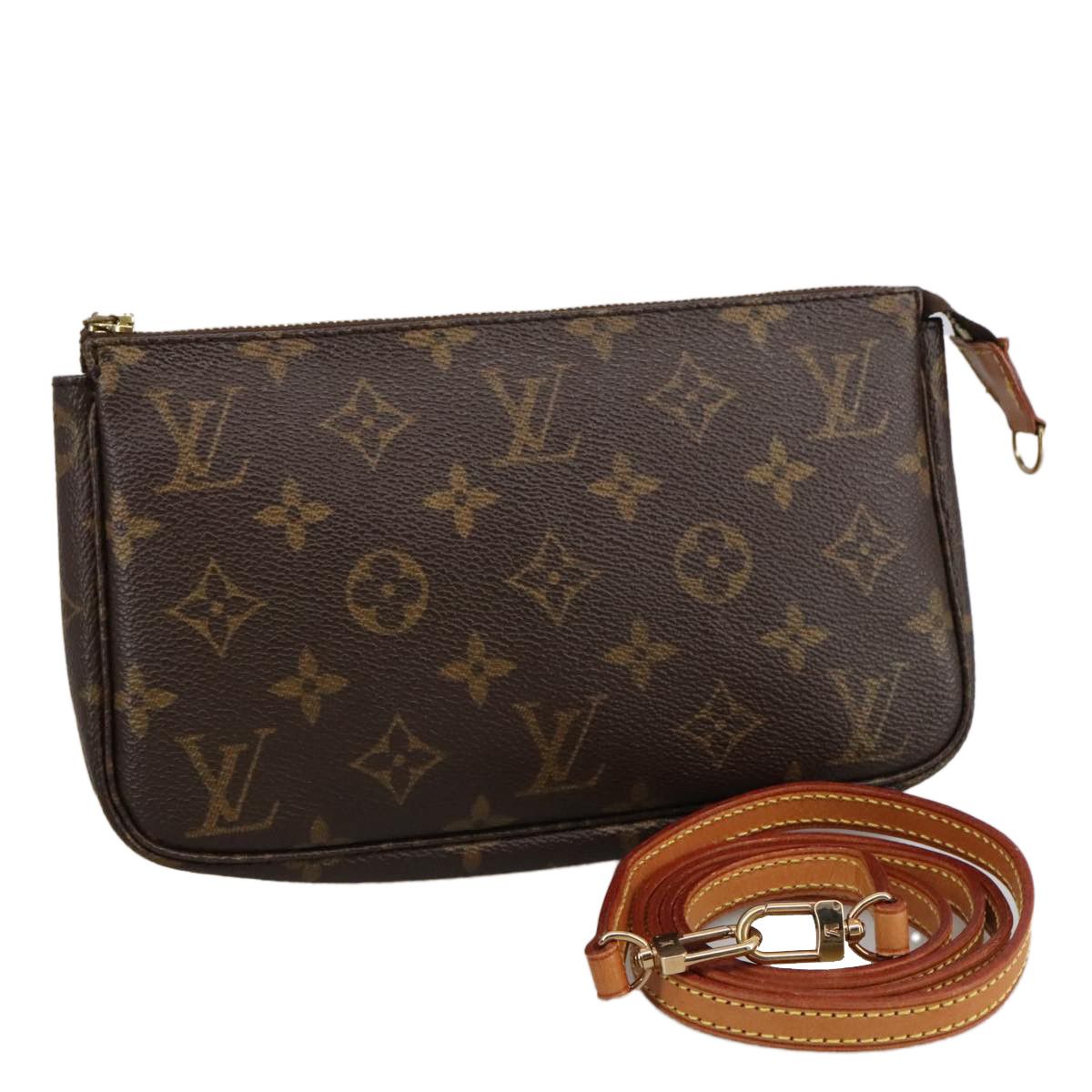 Louis Vuitton Pochette Accessoire Brown Canvas Clutch Bag (Pre-Owned) Size ONE SIZE - 1 Thumbnail