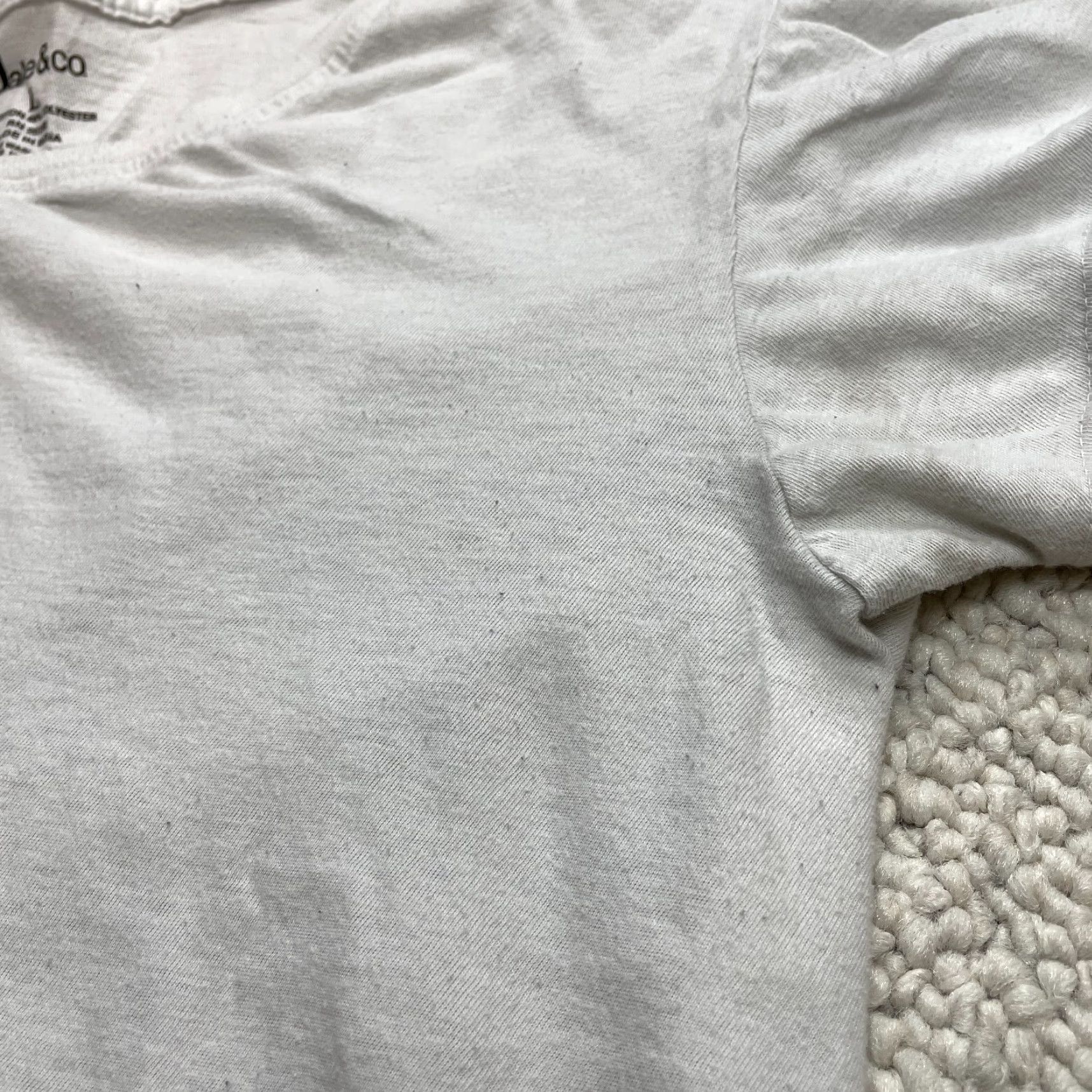 Vintage Jake & co Shirt Womens Large White Short Sleeve V Neck Basic Casual Top Ladies Size L / US 10 / IT 46 - 3 Thumbnail