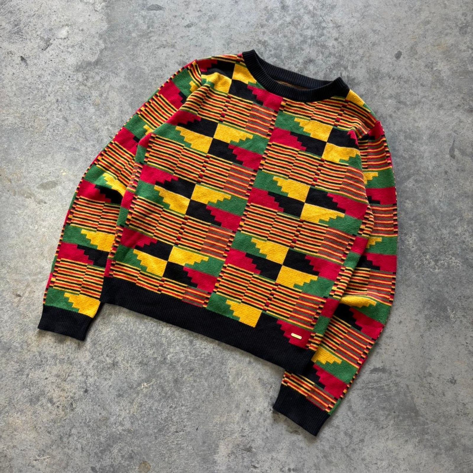 American Retro × Vintage Vintage 90s Retro Knit Sweater Size L / US 10 / IT 46 - 1 Thumbnail