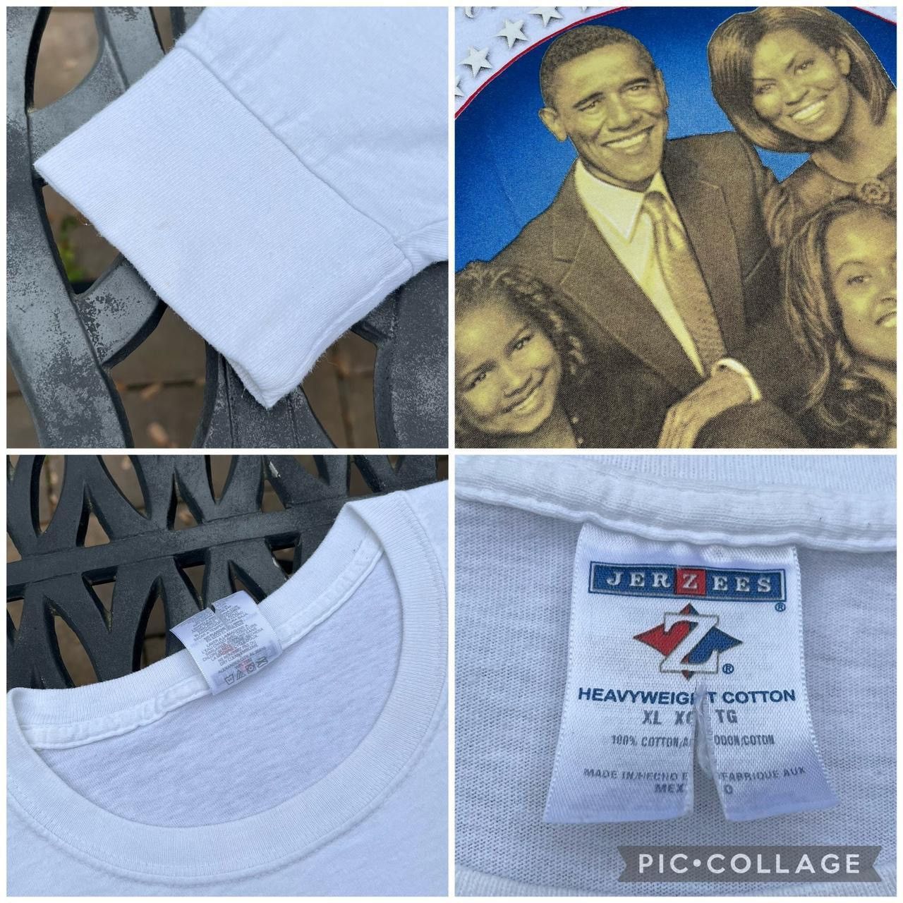 Jerzees × Vintage Vintage Jerzees First Family Barack ObamaTee Tshirt Size US XL / EU 56 / 4 - 3 Thumbnail